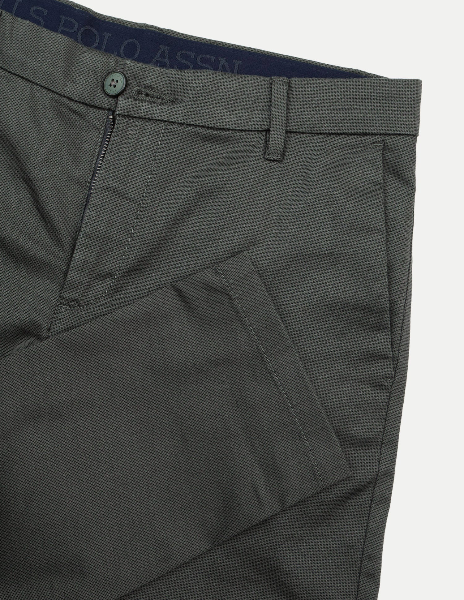 Austin Trim Regular Fit Satin Trousers Olive - U.S. Polo Assn. India | Large