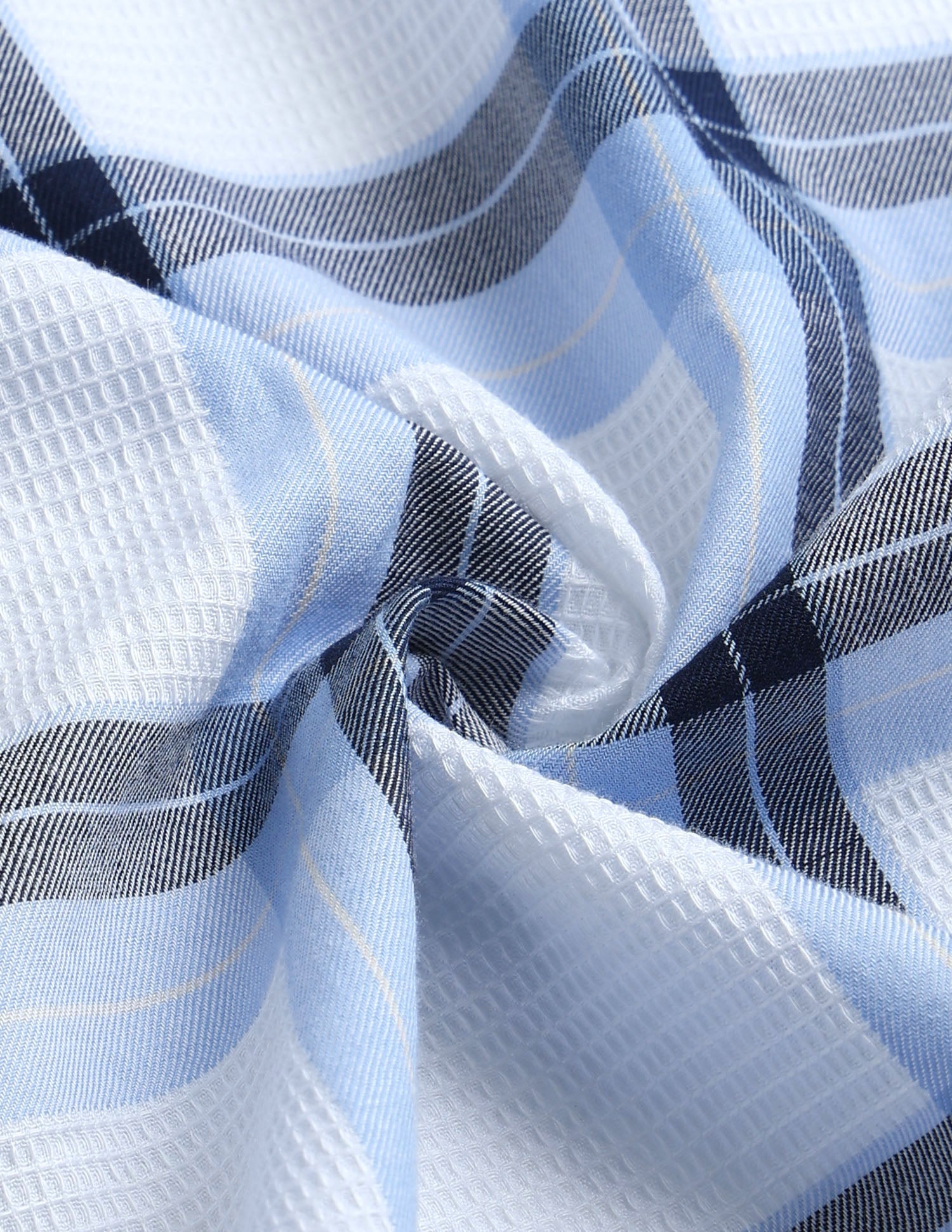 White Harbour Tartan Checked Shirt Blue - U.S. Polo Assn. India | Large