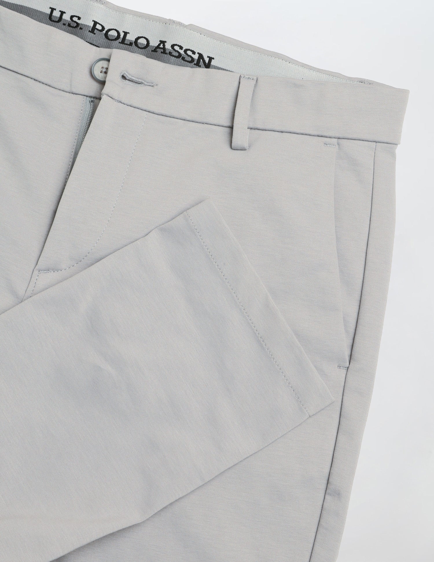 Satin Super Slim Fit Trousers Grey - U.S. Polo Assn. India | Large
