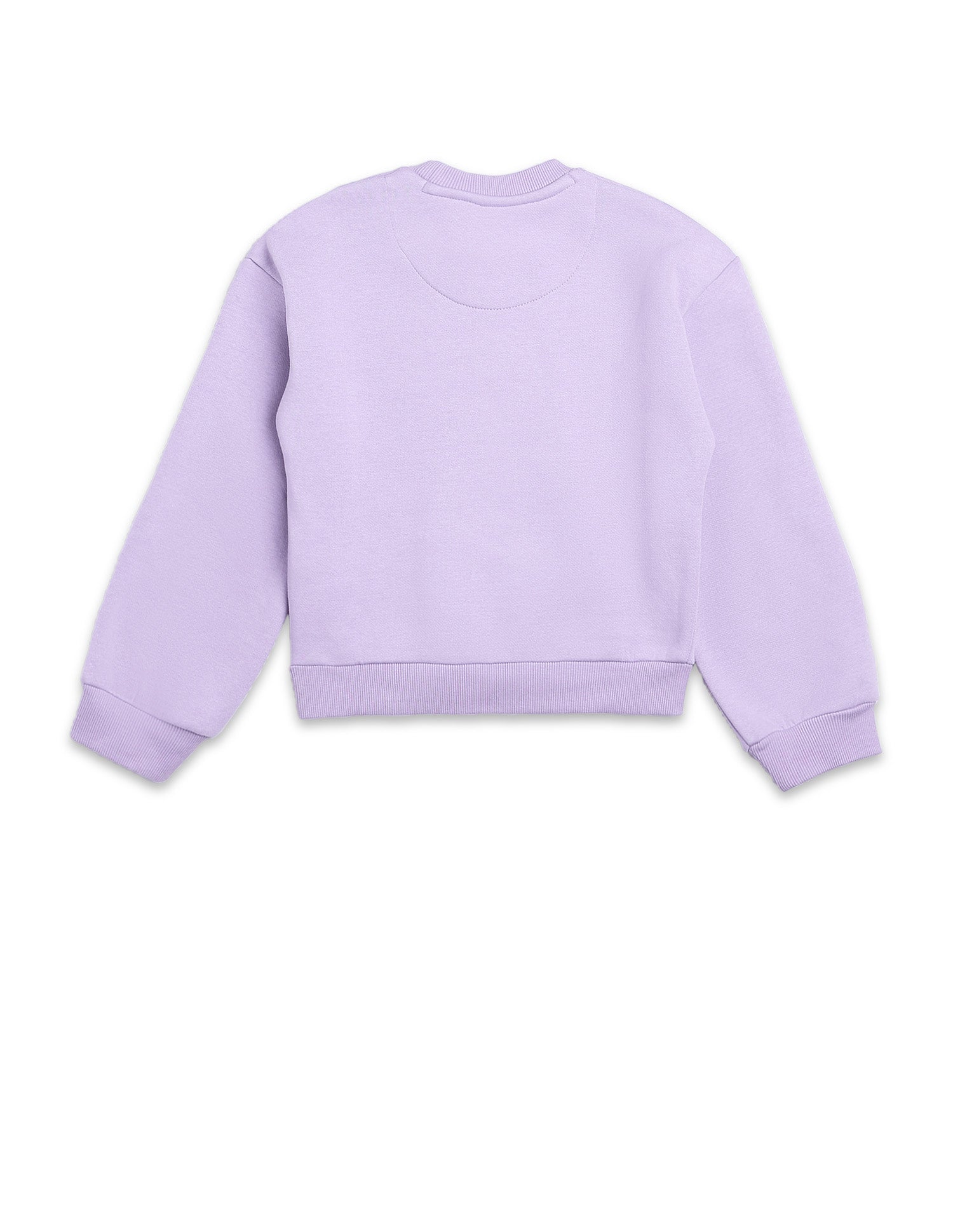 Brand Embellished Regular Fit Sweatshirt Light Purple - U.S. POLO ASSN. | Large