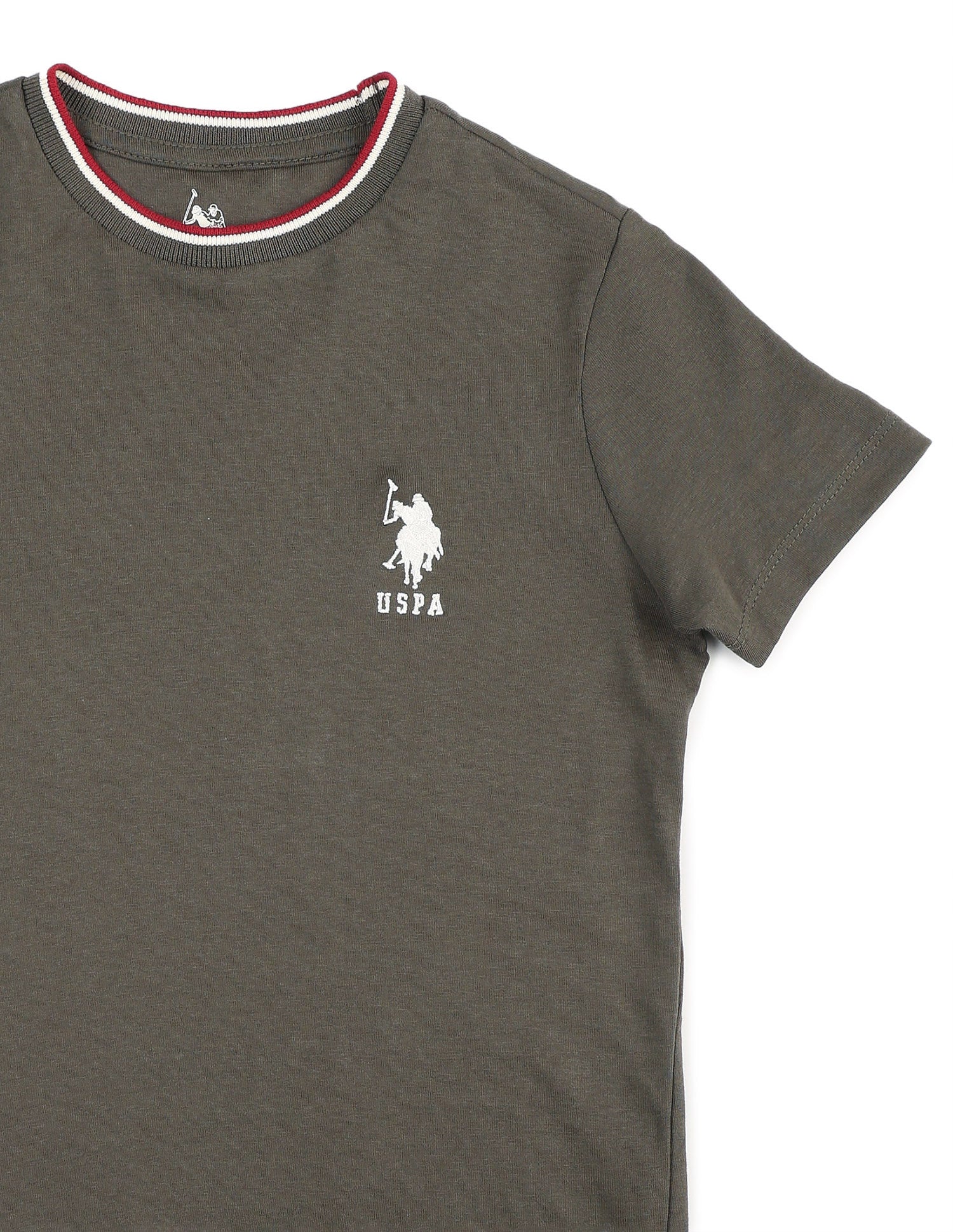 Boys Regular Fit Pure Cotton T-Shirt Green - U.S. POLO ASSN. | Large