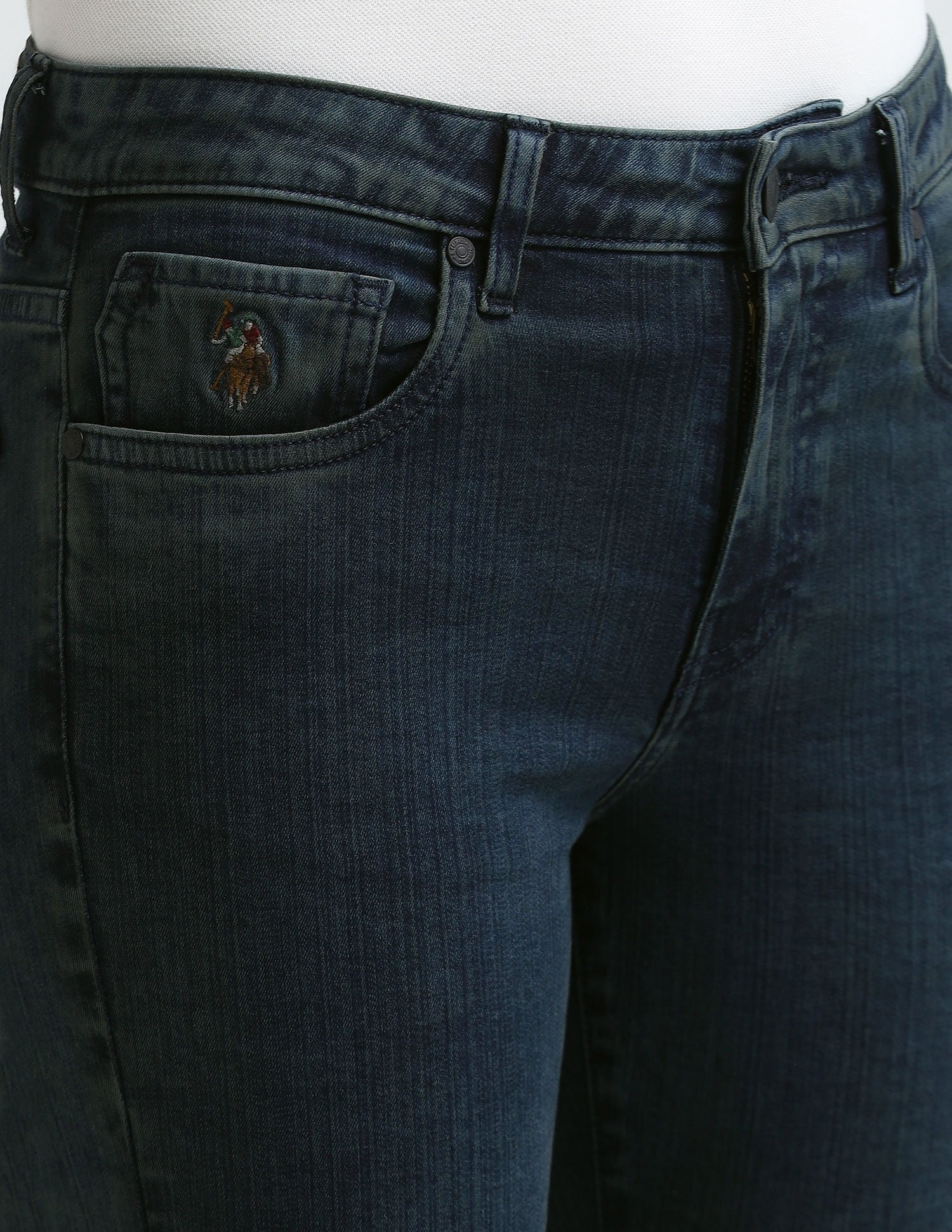 Skinny Bootcut Fit Blue Jeans Blue - U.S. POLO ASSN. | Large