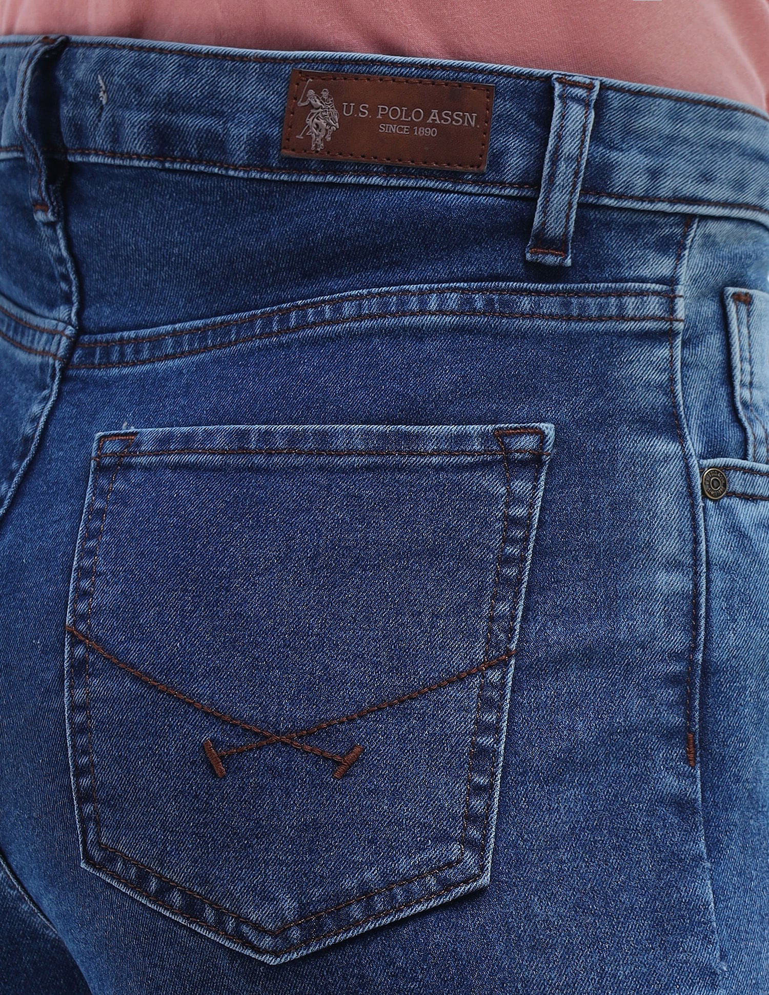 High Rise Wide Leg Jeans Me. Blue - U.S. POLO ASSN. | Large