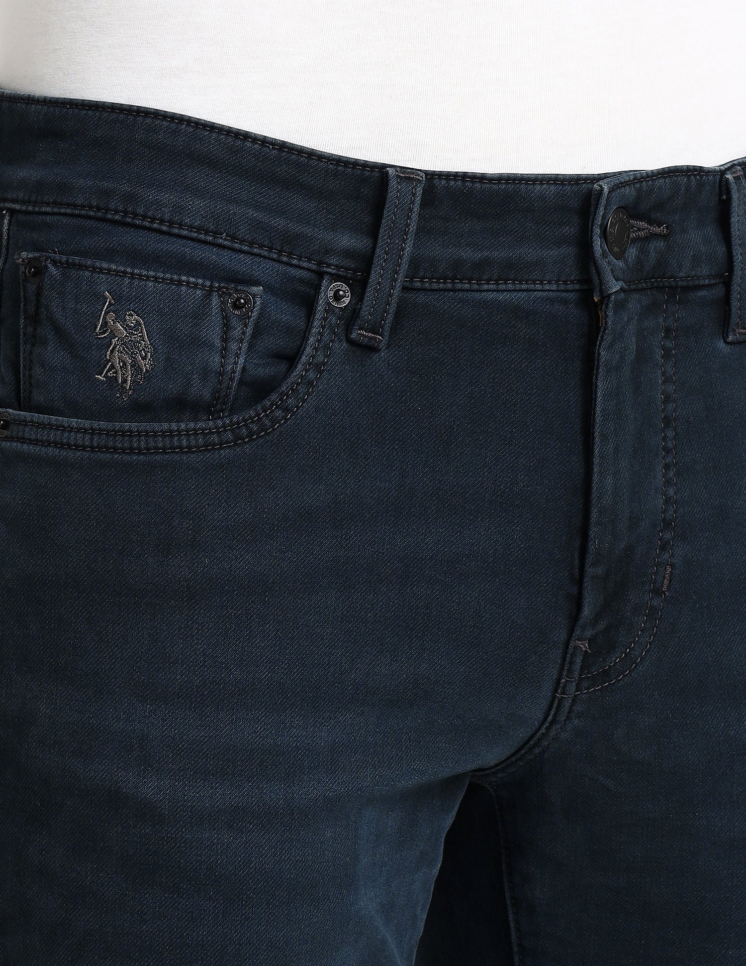 Slim Tapered Fit Blue Jeans Dark-Blue - U.S. POLO ASSN. | Large