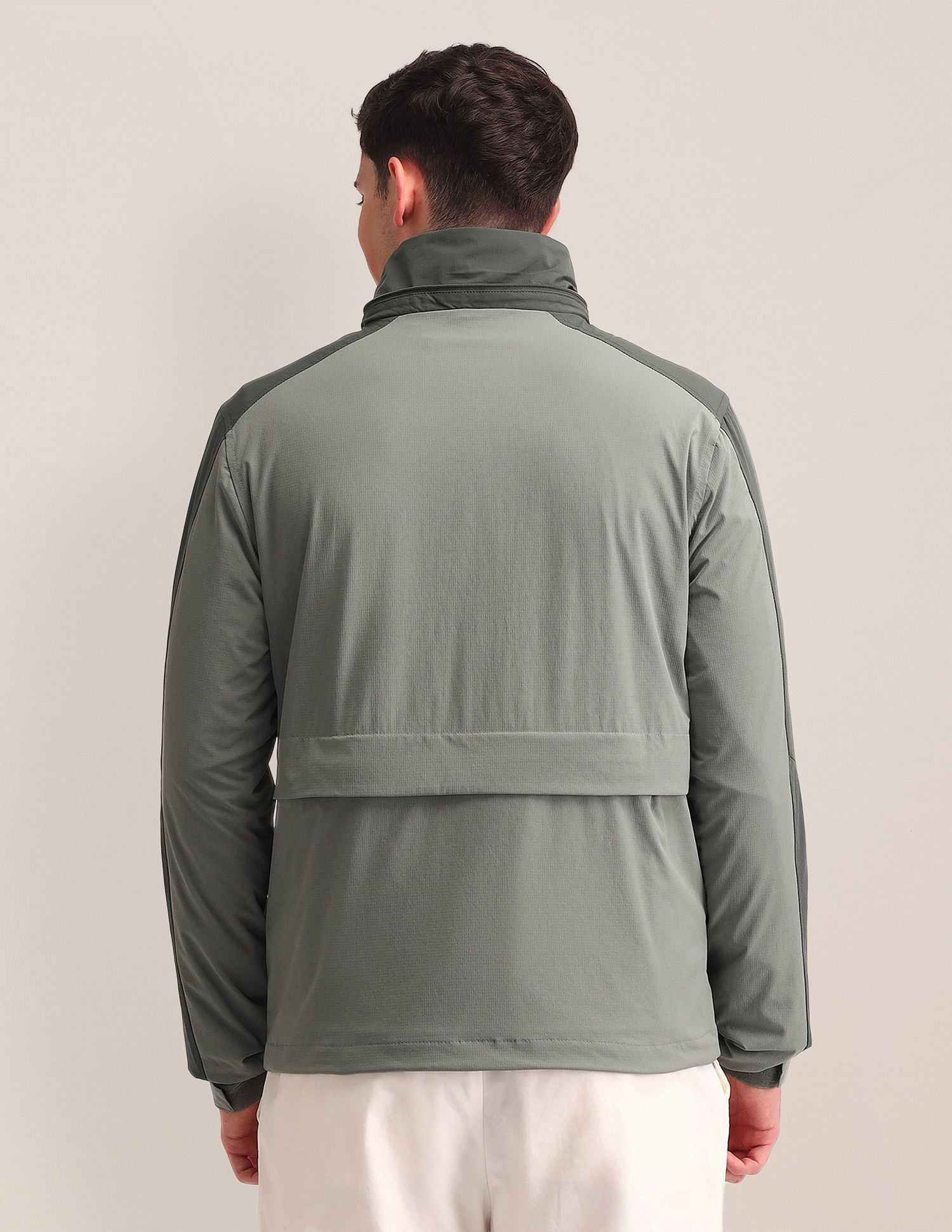 Regular Fit Solid Bomber Jacket Sage Green - U.S. POLO ASSN. | Large