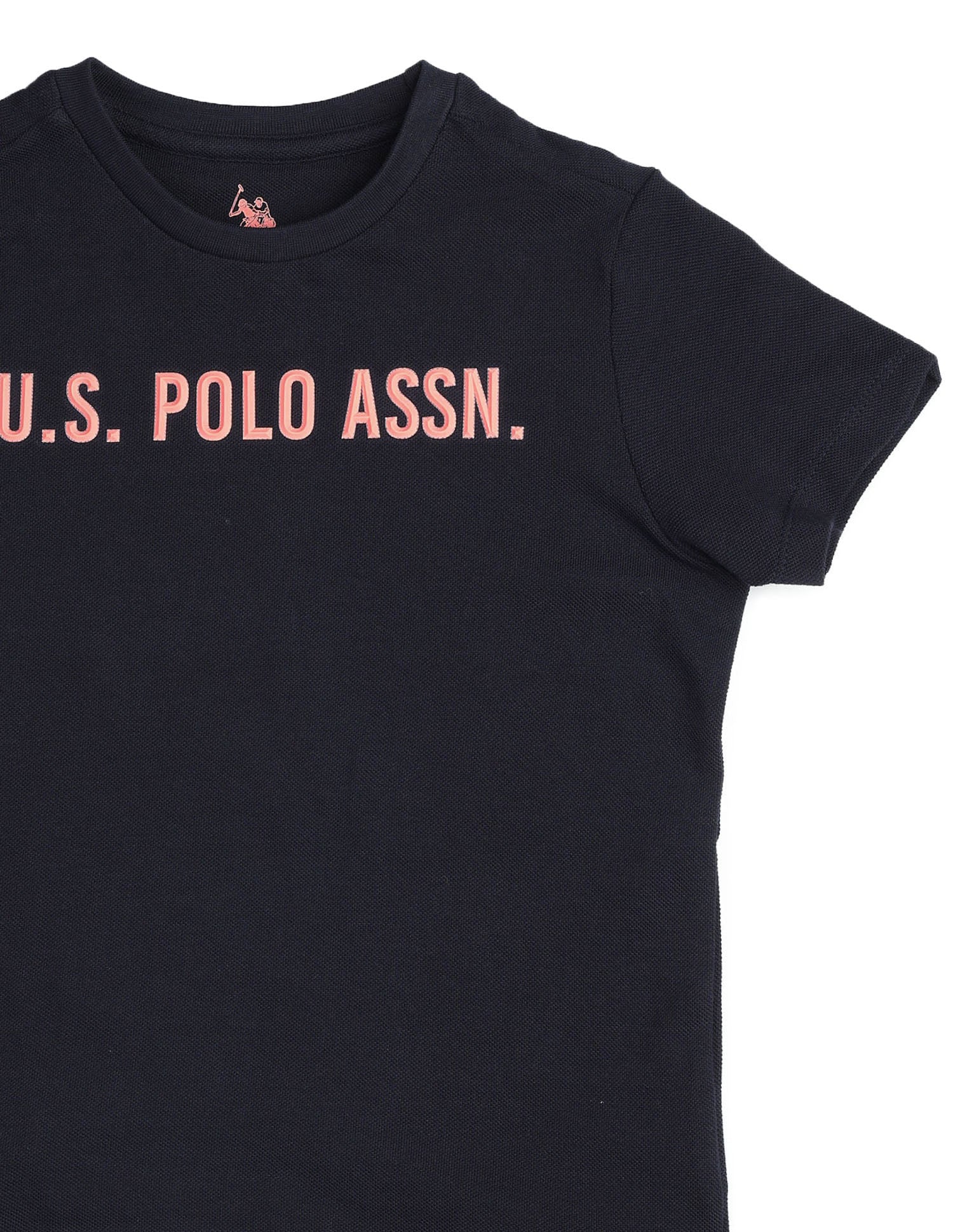 Boys Pure Cotton Brand Embossed T Shirt Navy - U.S. POLO ASSN. | Large