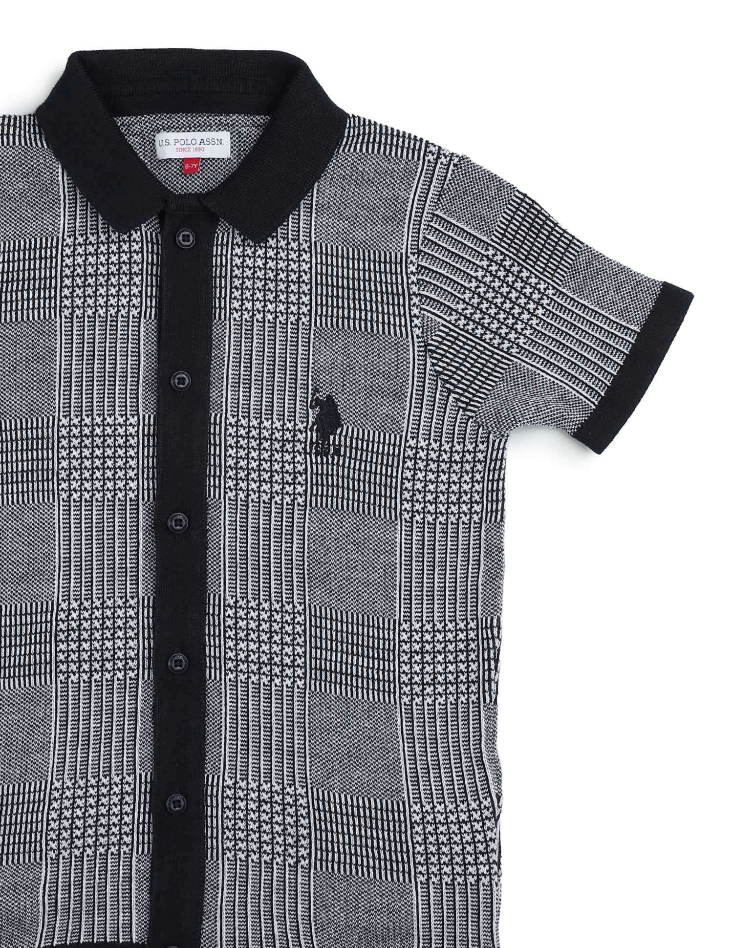 Boys Textured Regular Fit Polo Shirt Navy - U.S. POLO ASSN. | Large