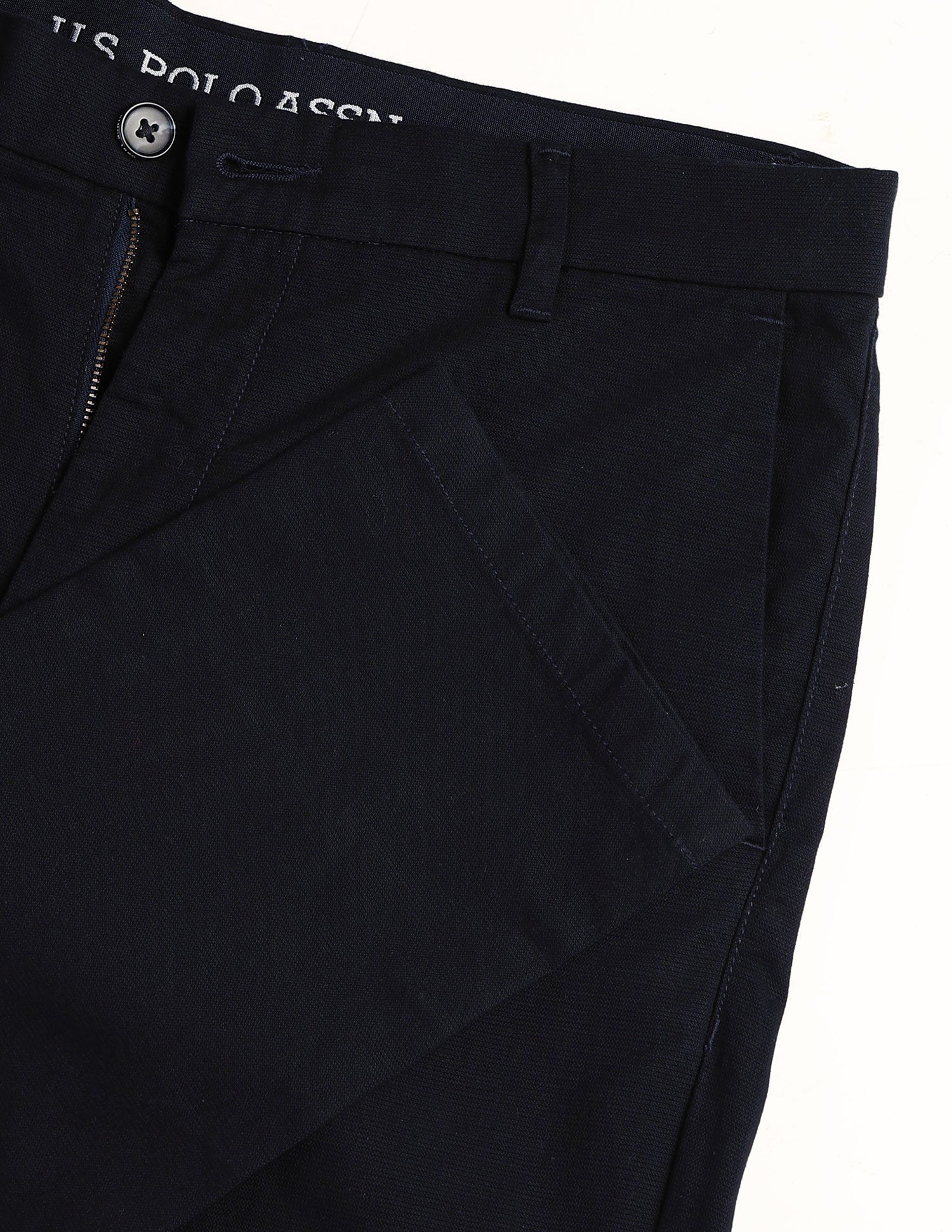 Dobby Denver Slim Fit Trousers Navy - U.S. POLO ASSN. | Large