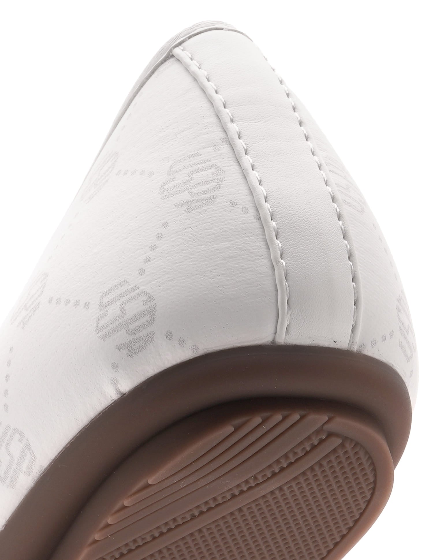 Women Panelled All Over Monogram Mia Ballerinas White - U.S. Polo Assn. India | Large