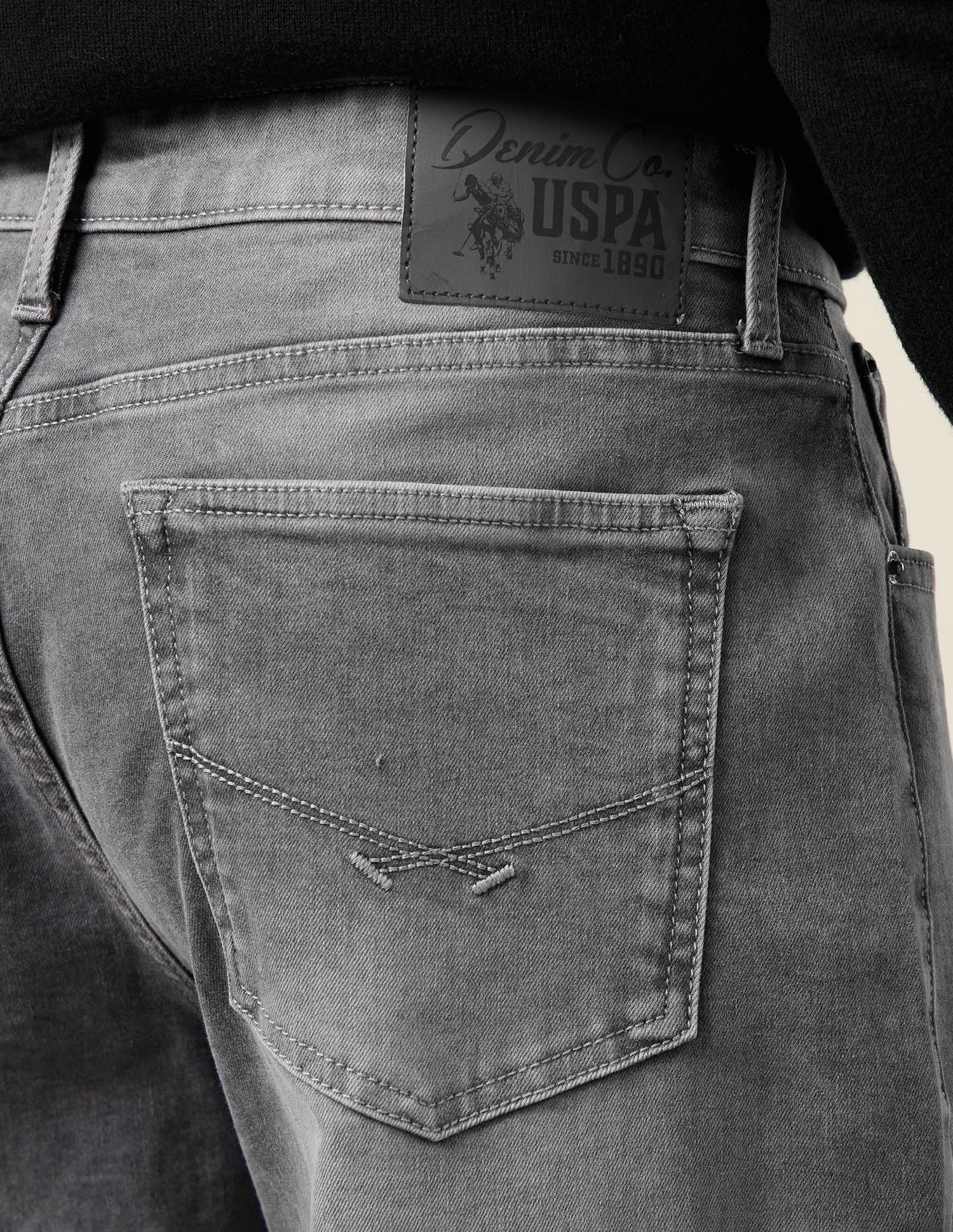 Shawn Relaxed Fit Grey Jeans Grey - U.S. Polo Assn. India | Large