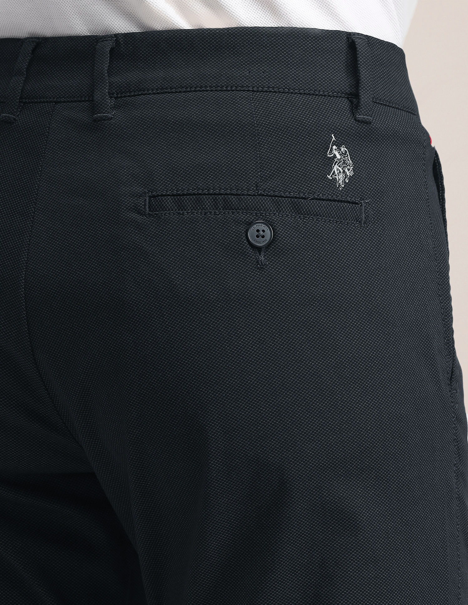 Mid Rise Slim Fit Trousers Grey - U.S. POLO ASSN. | Large