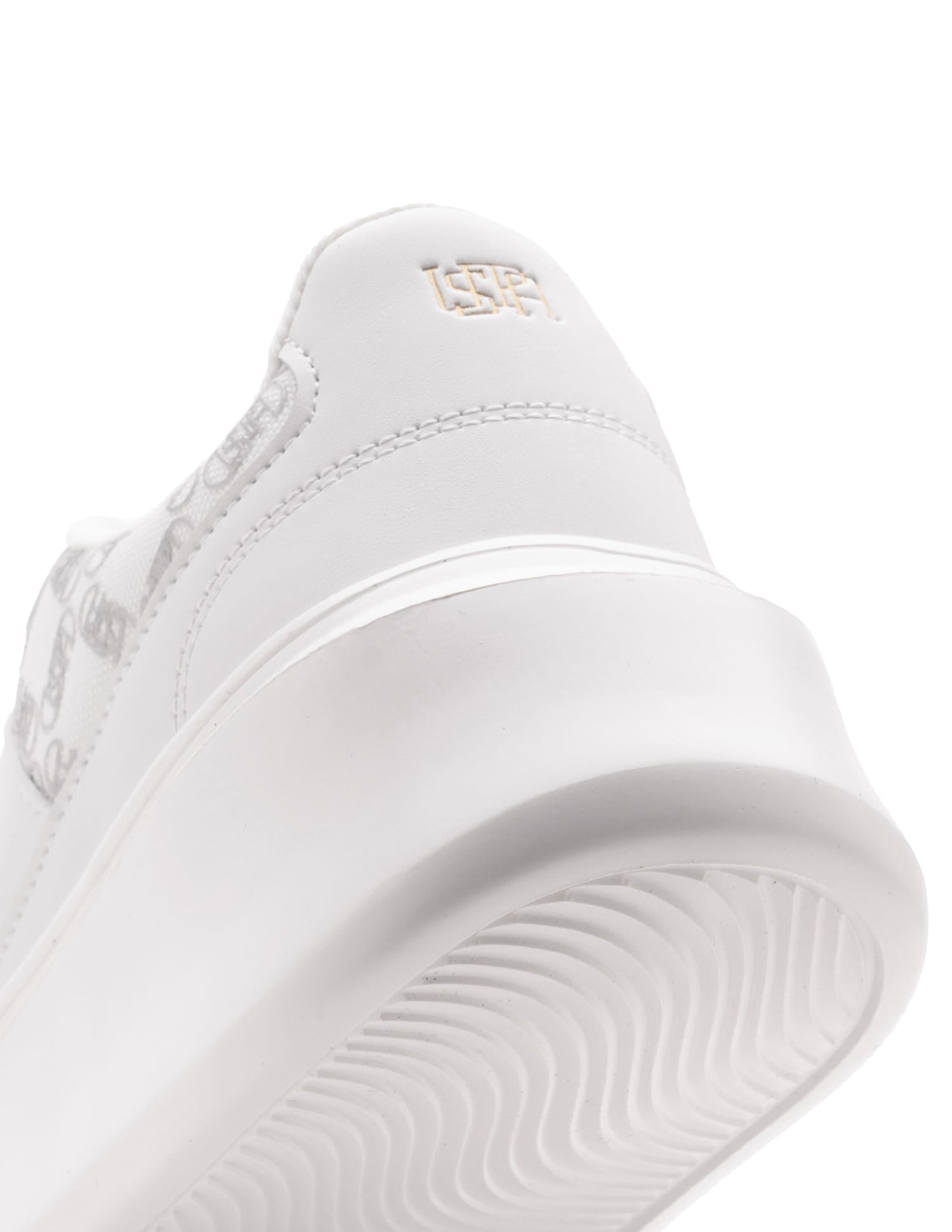 Marlene White Monogram Print Sneaker Shoes White - U.S. Polo Assn. India | Large