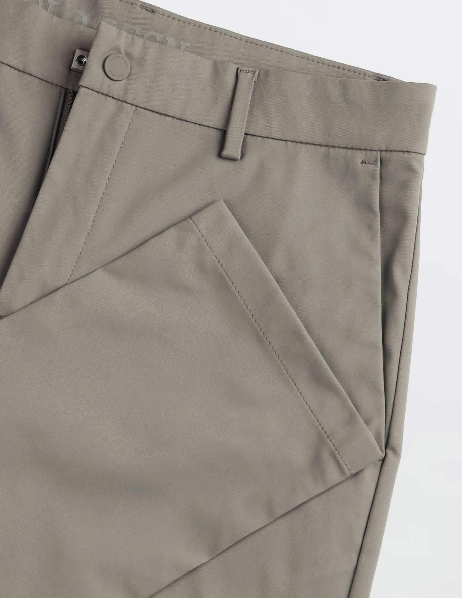 Austin Slim Fit Satin Trousers Sage - U.S. POLO ASSN. | Large