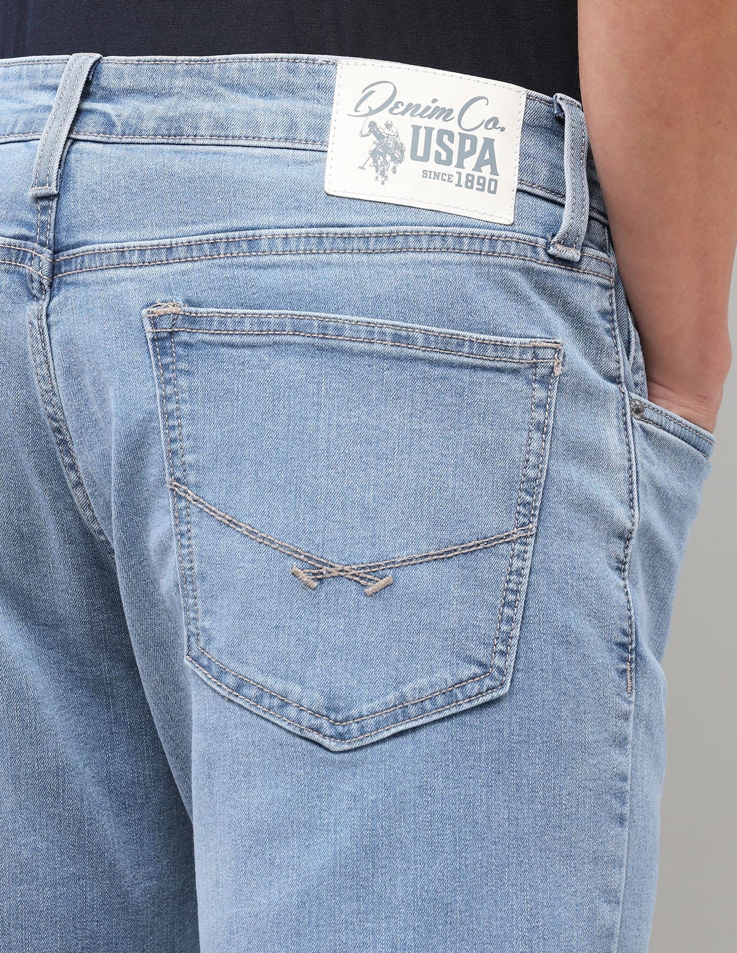 Solid Slim Fit Jeans Blue - U.S. Polo Assn. India | Large