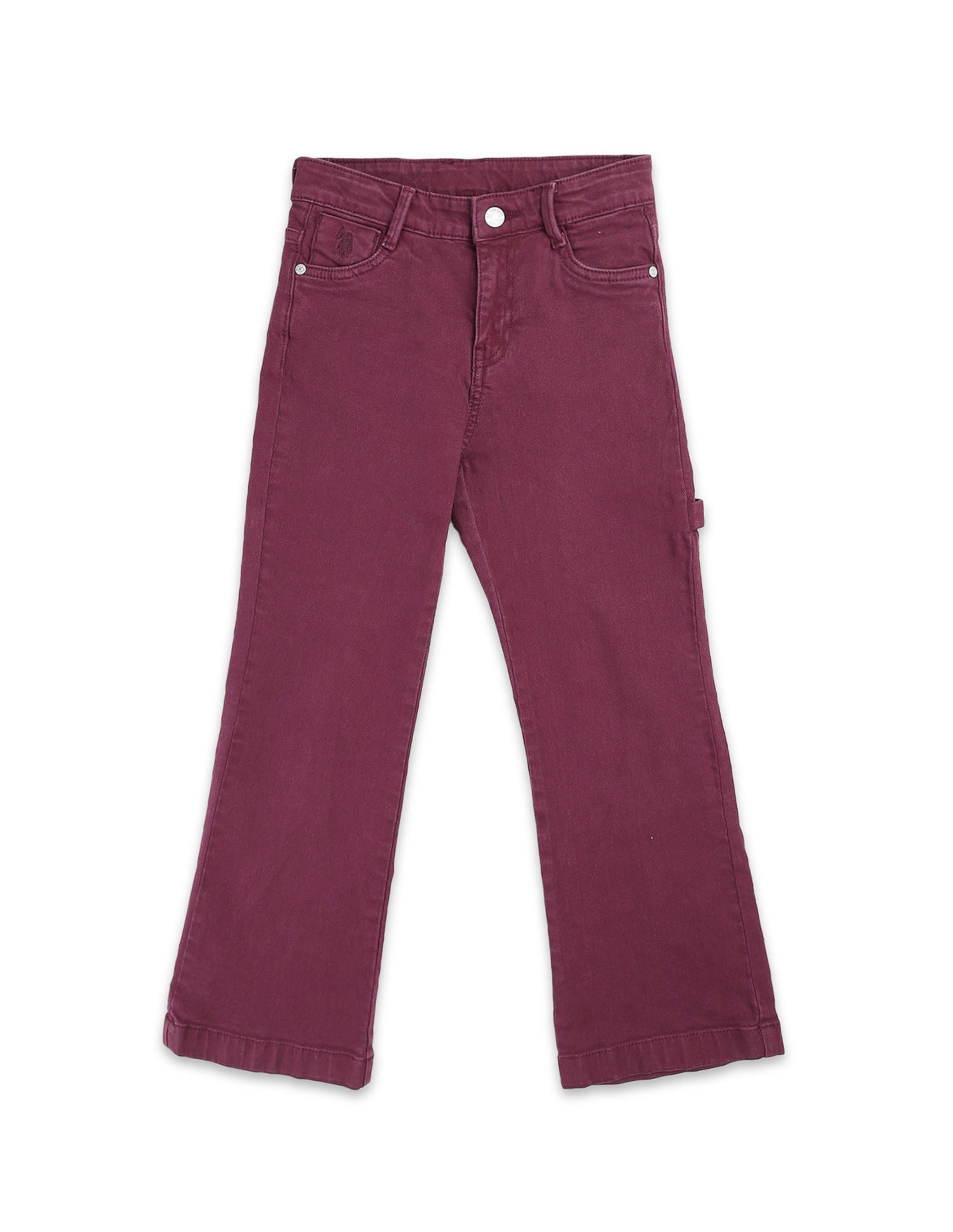 Girls Mid Rise Bootcut Jeans Beaujolais - U.S. POLO ASSN. | Large