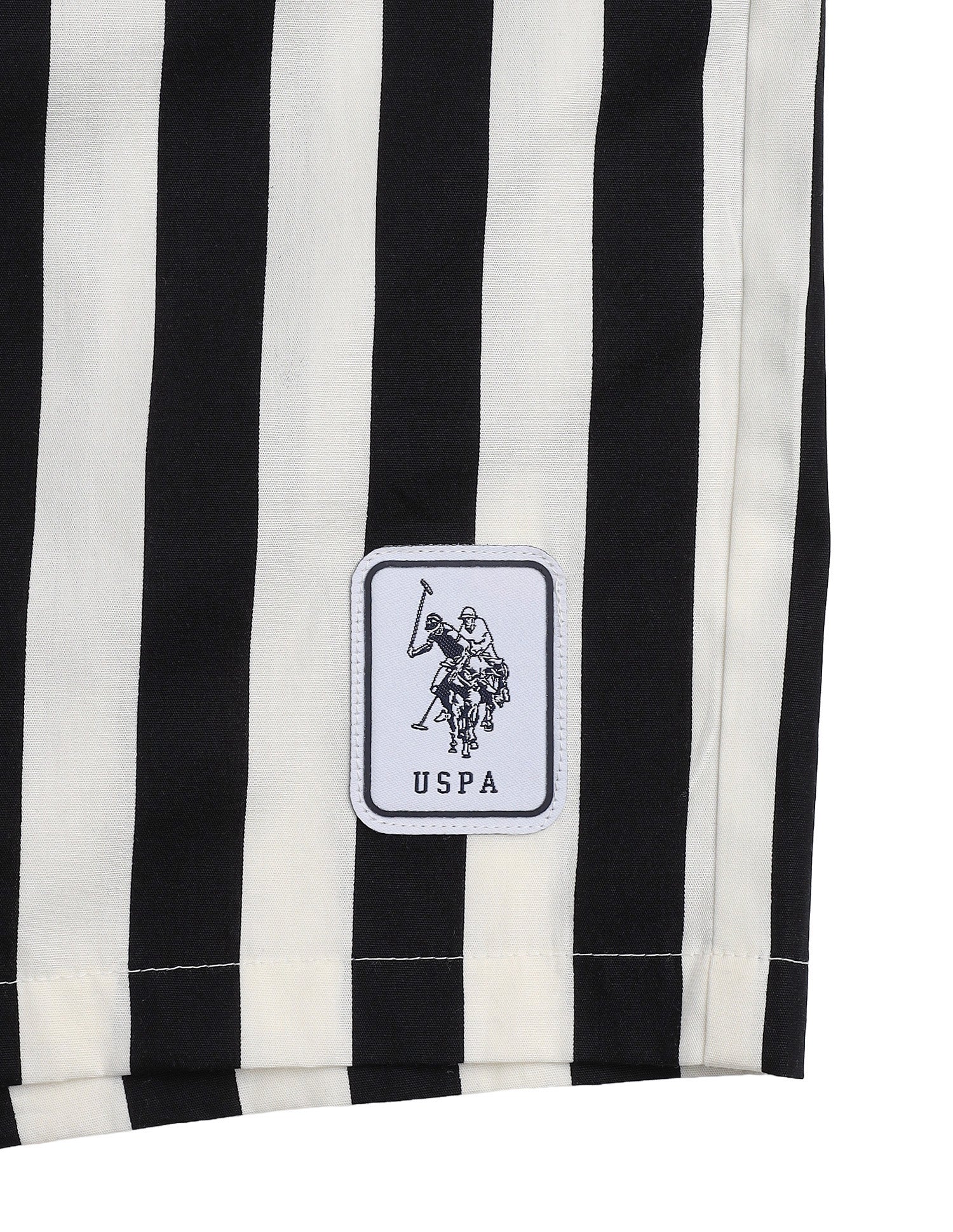 Vertical Striped Pure Cotton OEX15 Boxer Shorts Uspa Black - U.S. Polo Assn. India | Large
