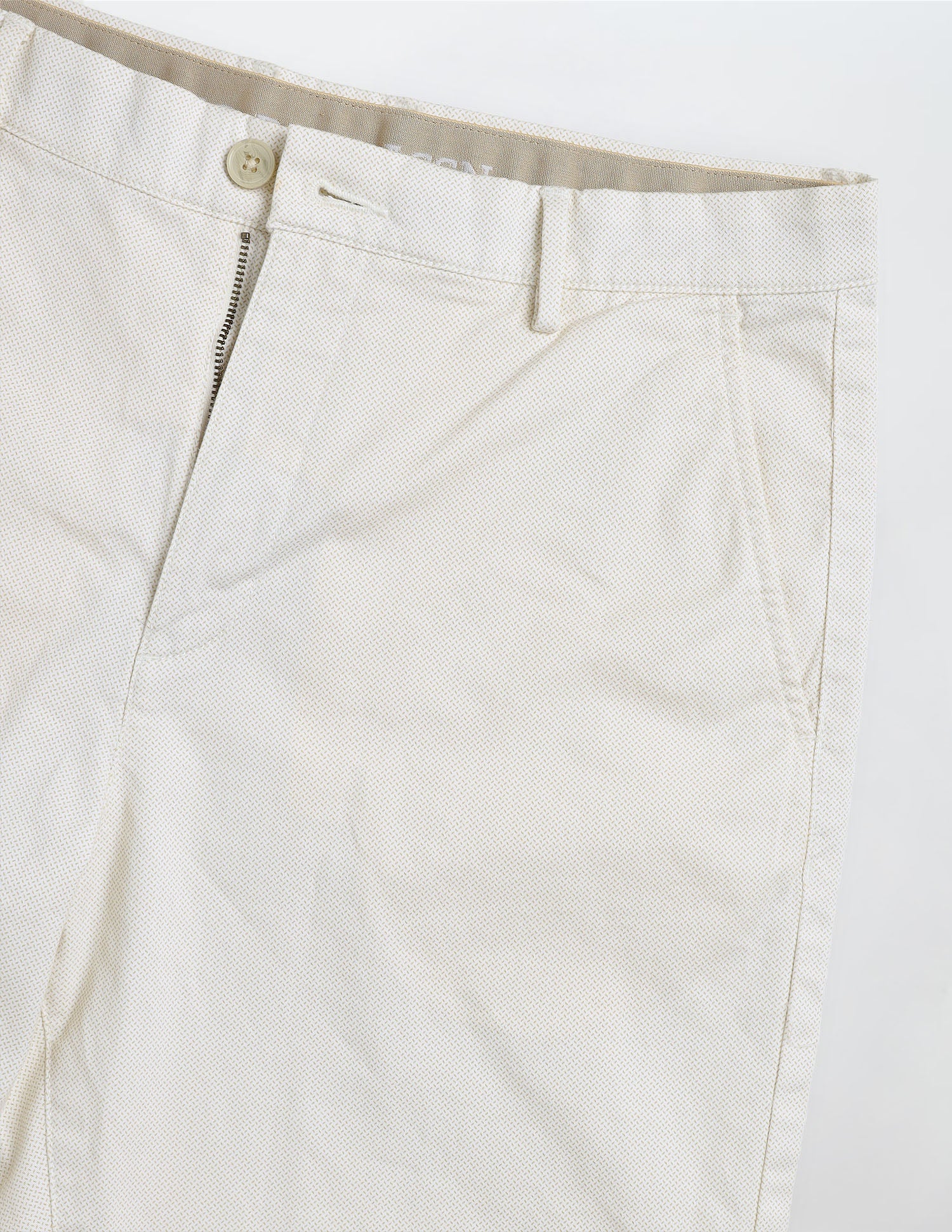 All Over Printed Slim Fit Shorts Ecru - U.S. Polo Assn. India | Large