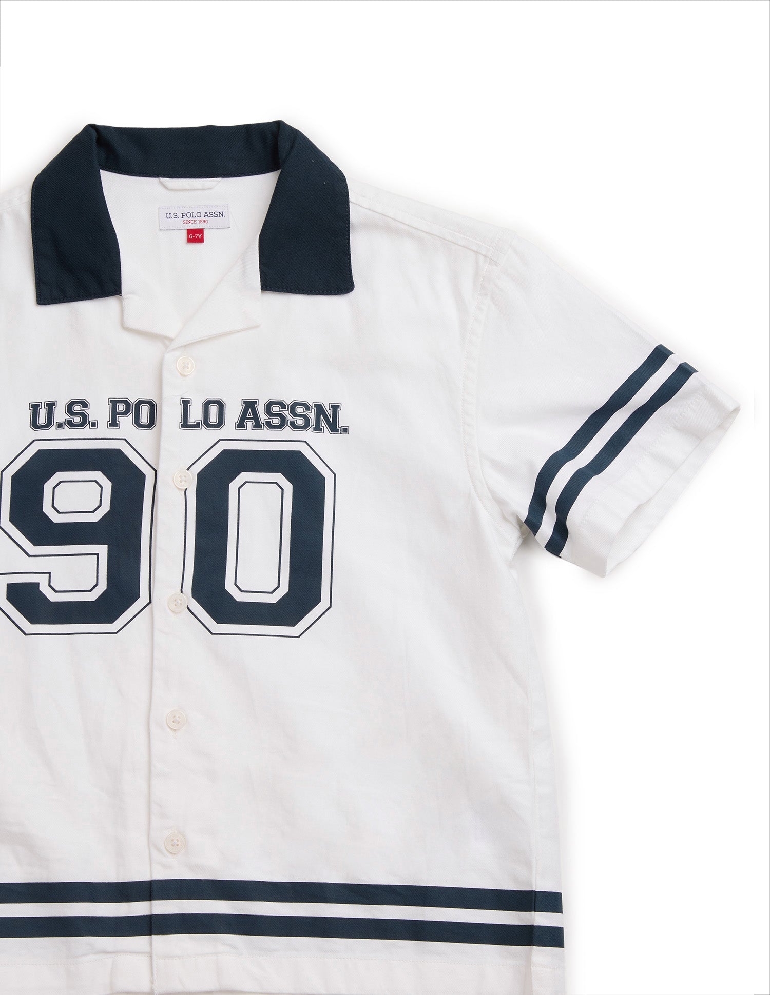 Boys Logo Twill Shirt White - U.S. POLO ASSN. | Large