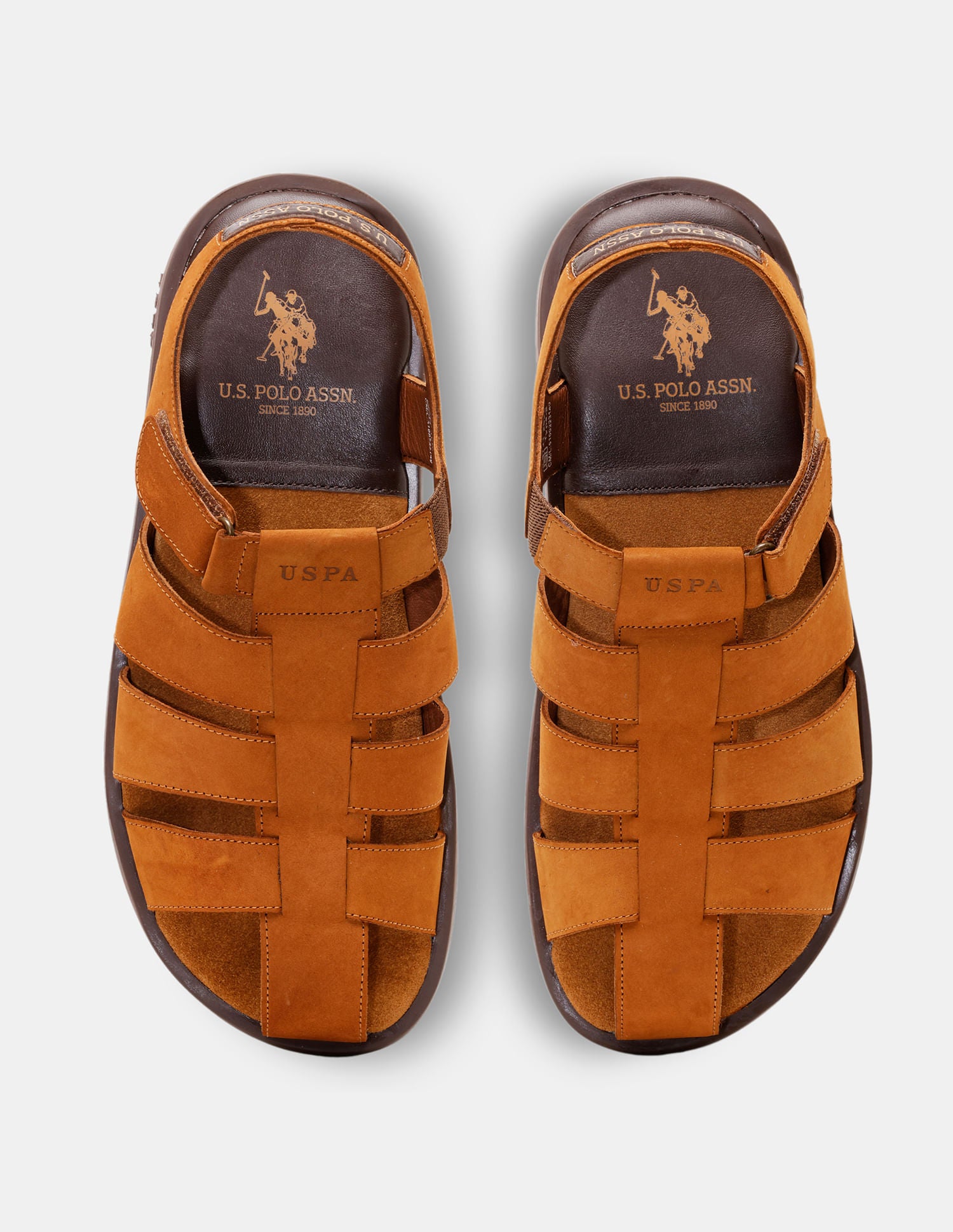 Men Sean Closed Toe Sandals Tan - U.S. POLO ASSN. | Large