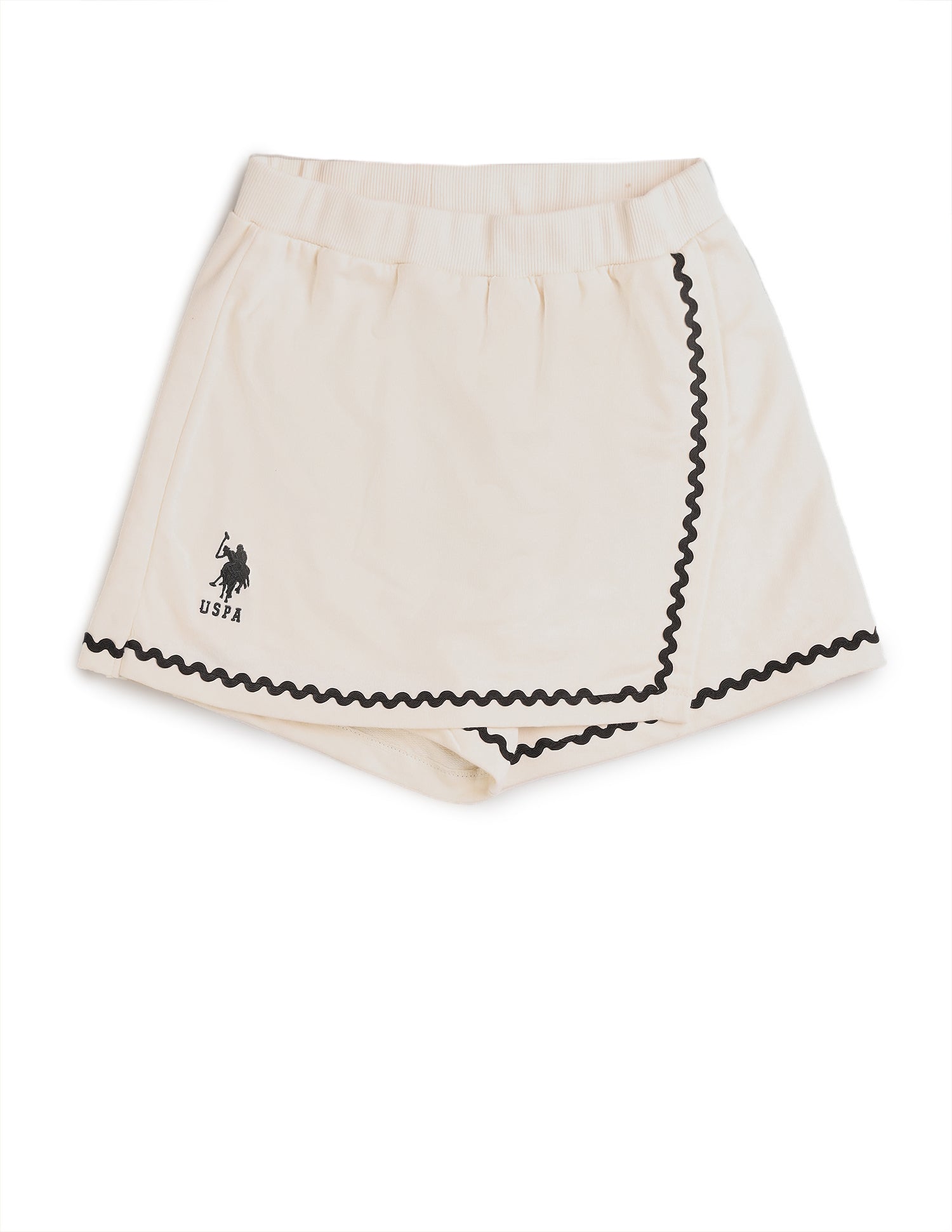Girls Solid Straight Skort Off White - U.S. POLO ASSN. | Large