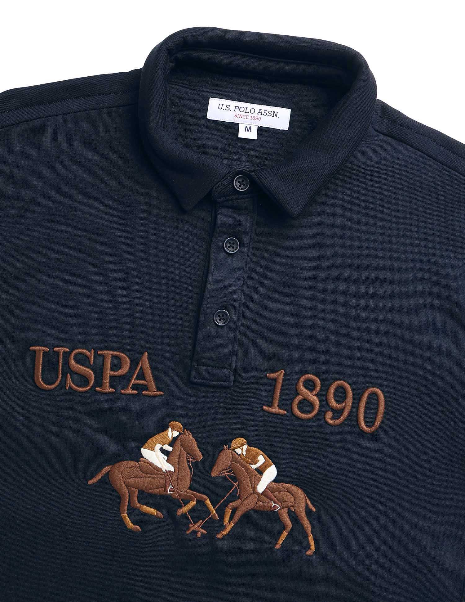 Brand Embroidered Equestrian Aisle Theater Sweatshirt Navy - U.S. POLO ASSN. | Large