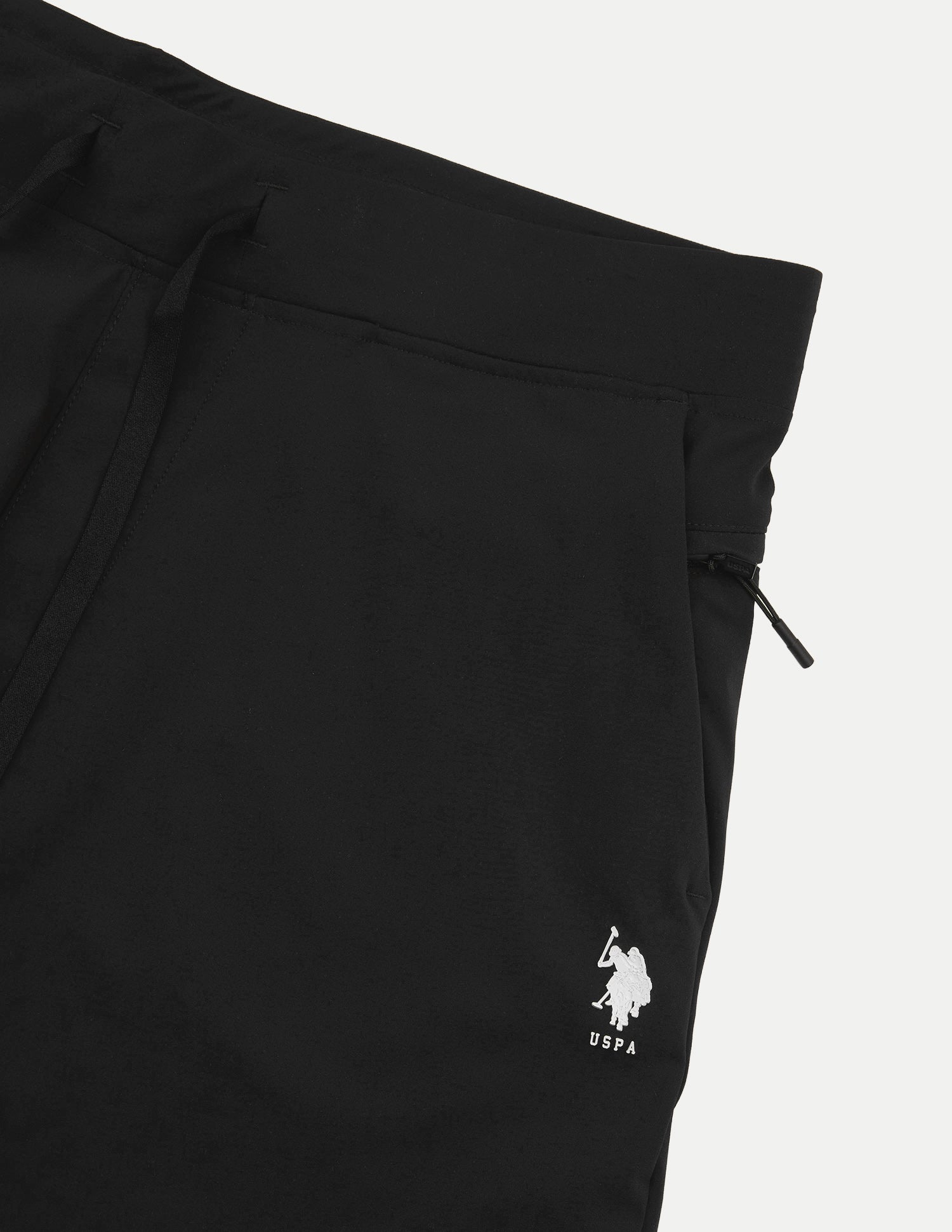 Mid Rise Regular Fit Active Shorts Black - U.S. Polo Assn. India | Large