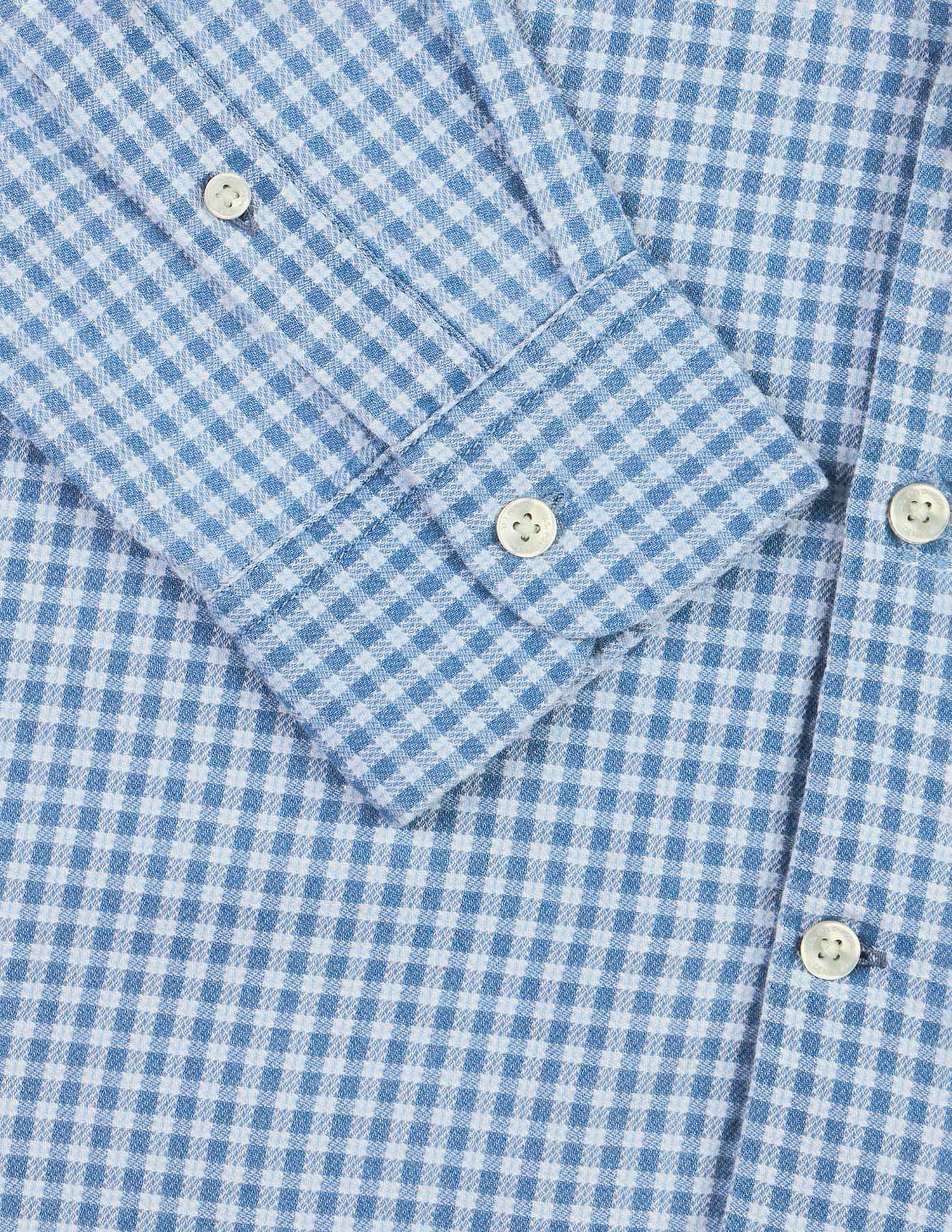 Gingham Checked Regular Fit Shirt Dark Indigo - U.S. Polo Assn. India | Large