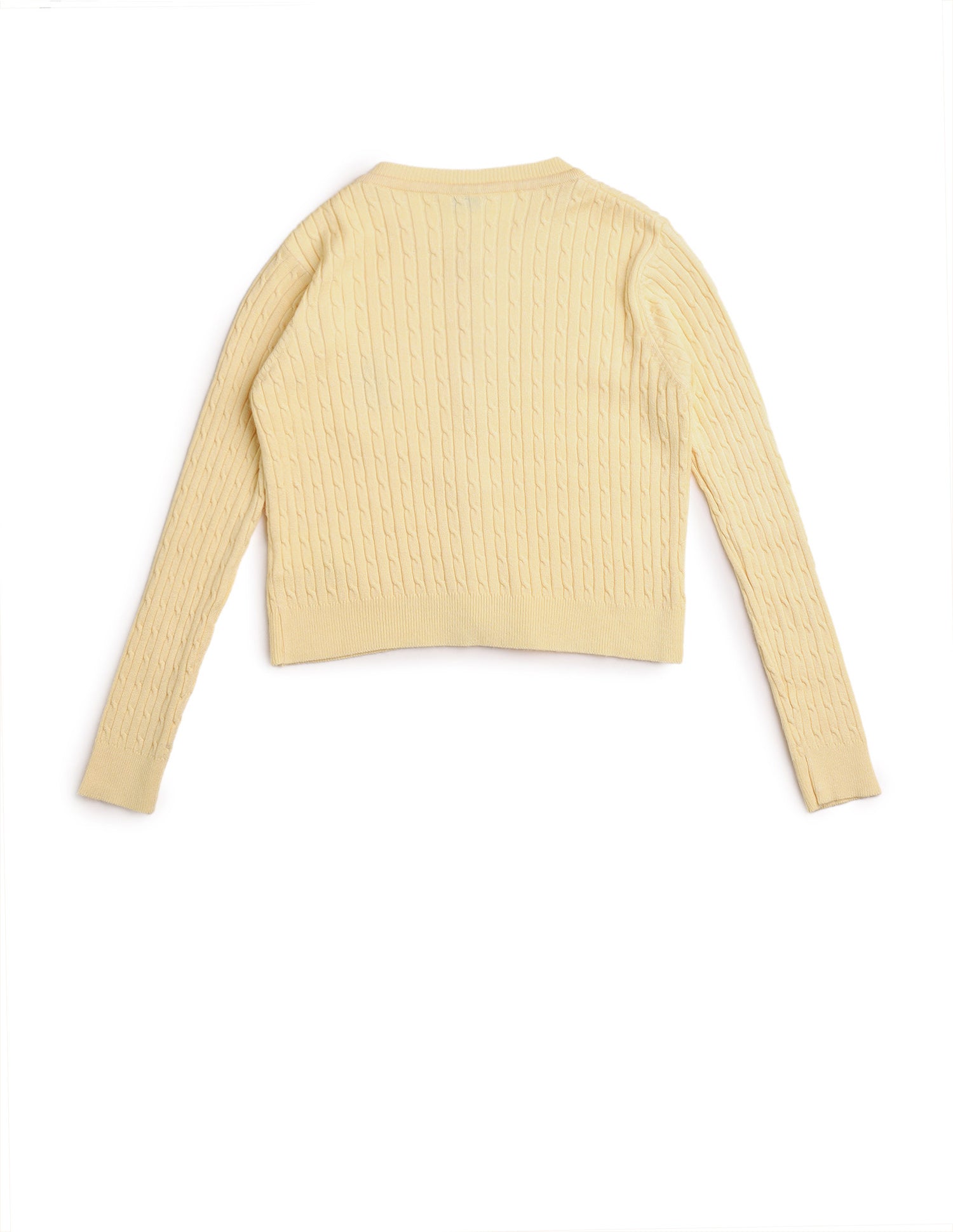 Girls Textured Regular Fit Sweater Light Yellow - U.S. POLO ASSN. | Large