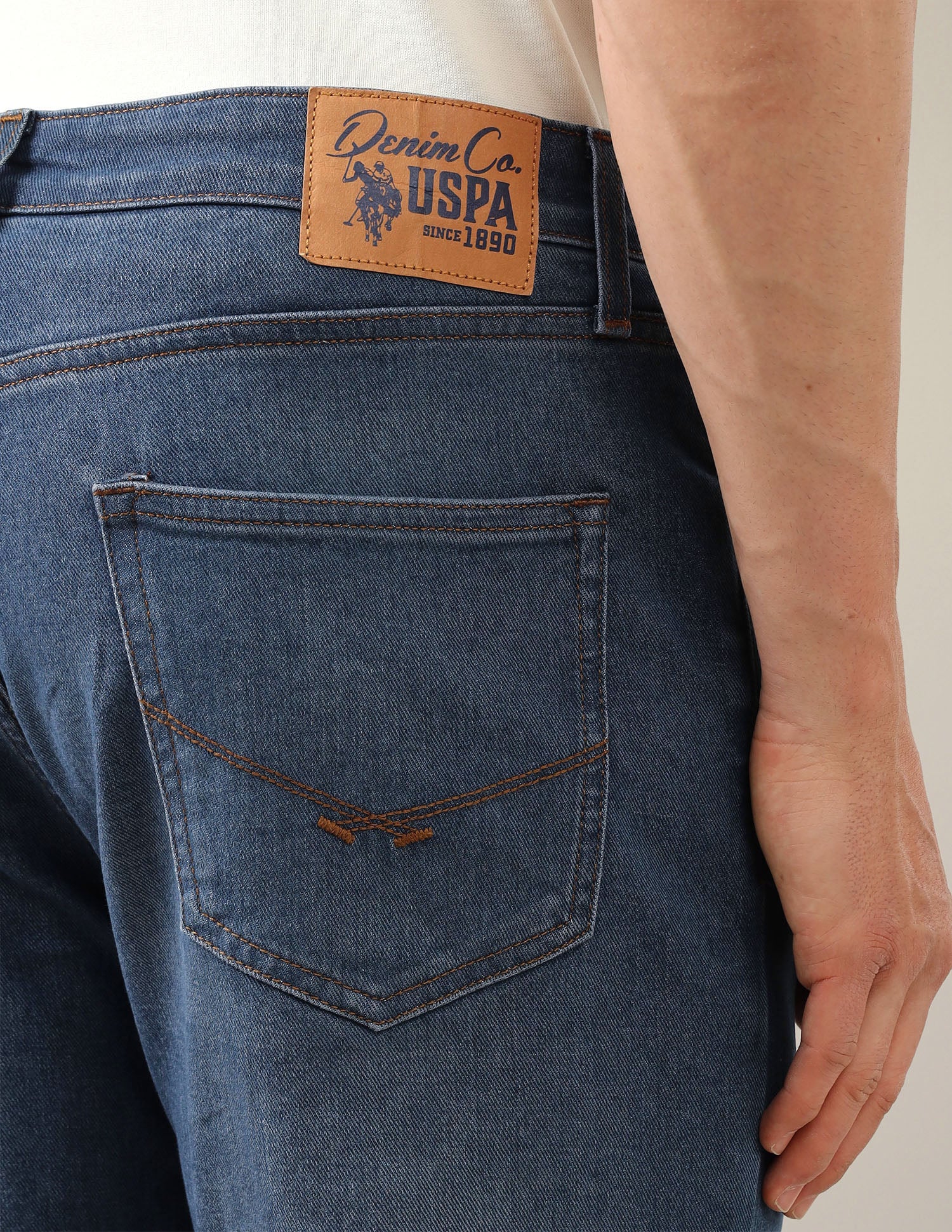 Harold Slim Straight Fit Blue Jeans Indigo - U.S. Polo Assn. India | Large