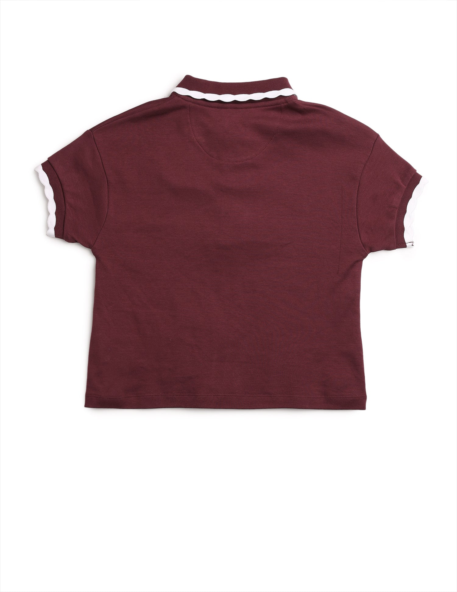 Girls Solid Boxy Fit Top Burgundy - U.S. POLO ASSN. | Large