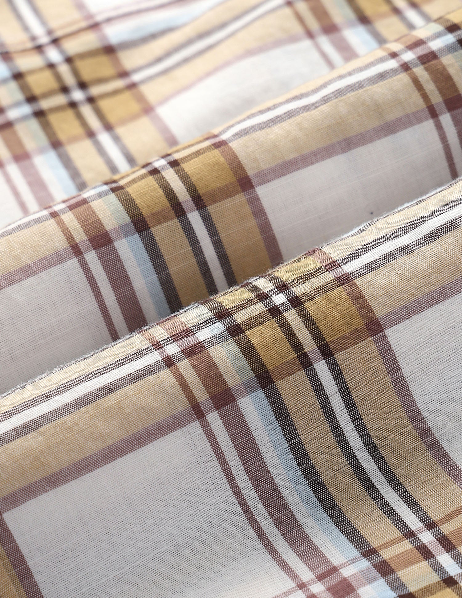 Dupplin Checked Slim Fit Shirt Beige - U.S. Polo Assn. India | Large