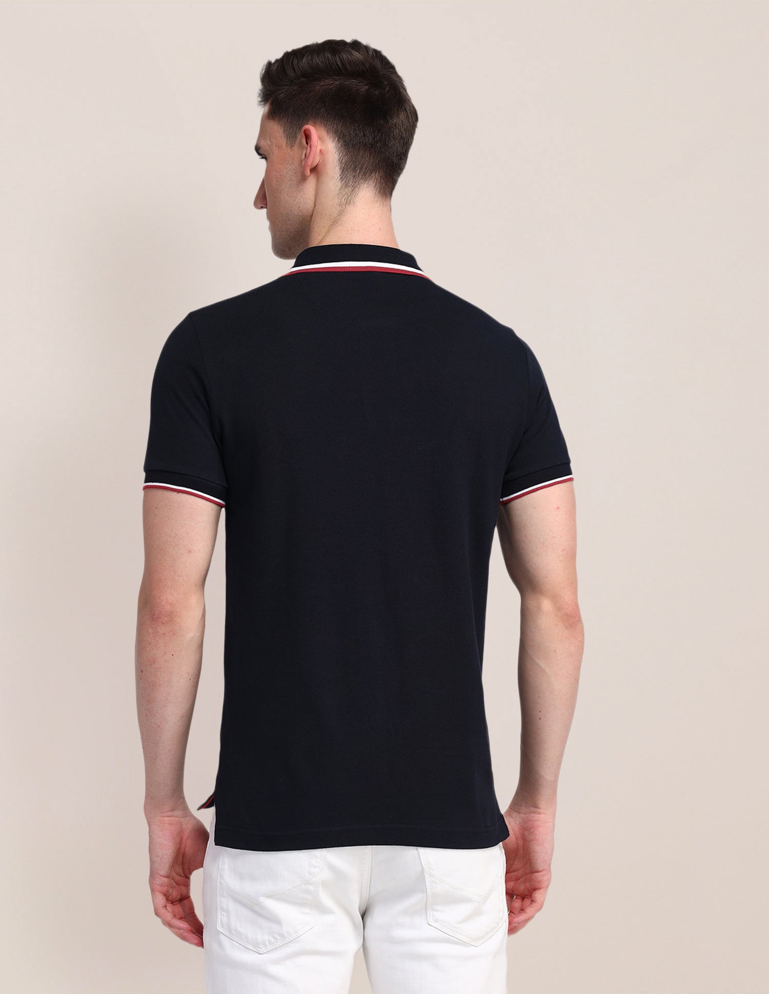 Solid Cotton Polo Shirt Navy - U.S. Polo Assn. India | Large