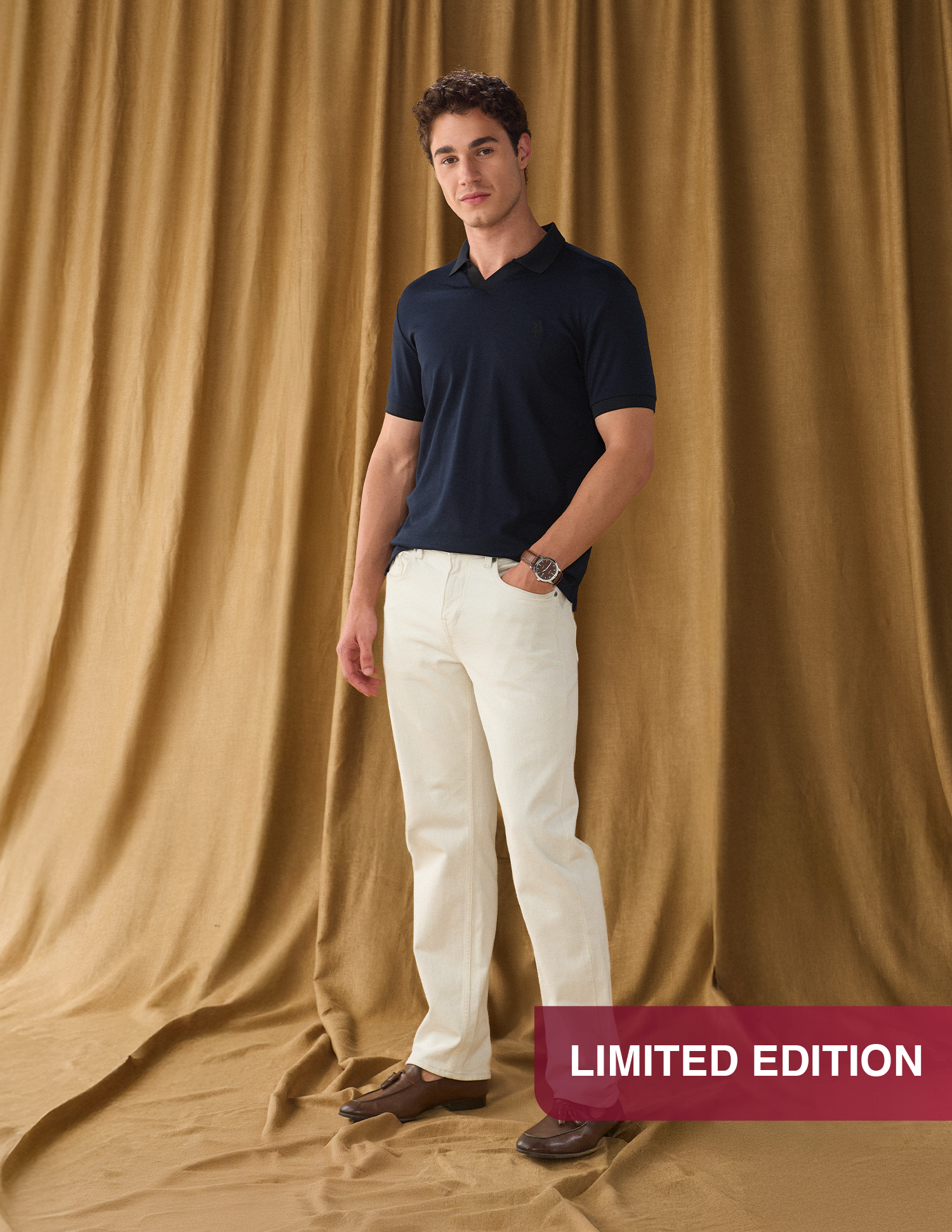 Shawn Relaxed Fit White Jeans