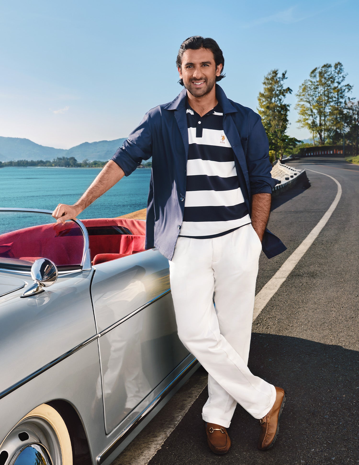 Denver Slim Fit Satin Trousers