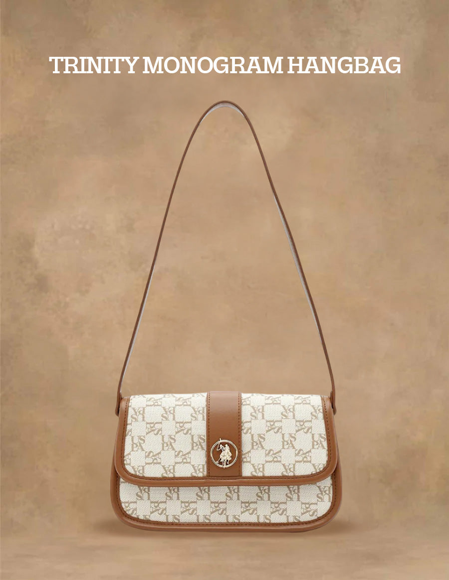 Trinity Monogram Handbag Off White - U.S. POLO ASSN. | Large