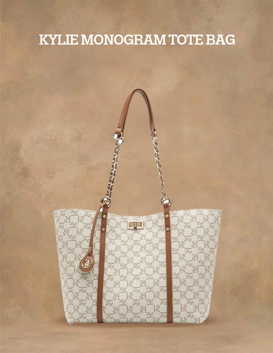 Kylie Monogram Tote Bag
