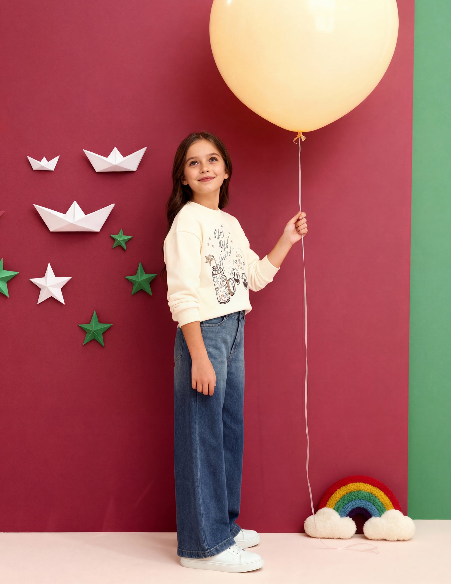 Brand Embellished Regular Fit Sweatshirt