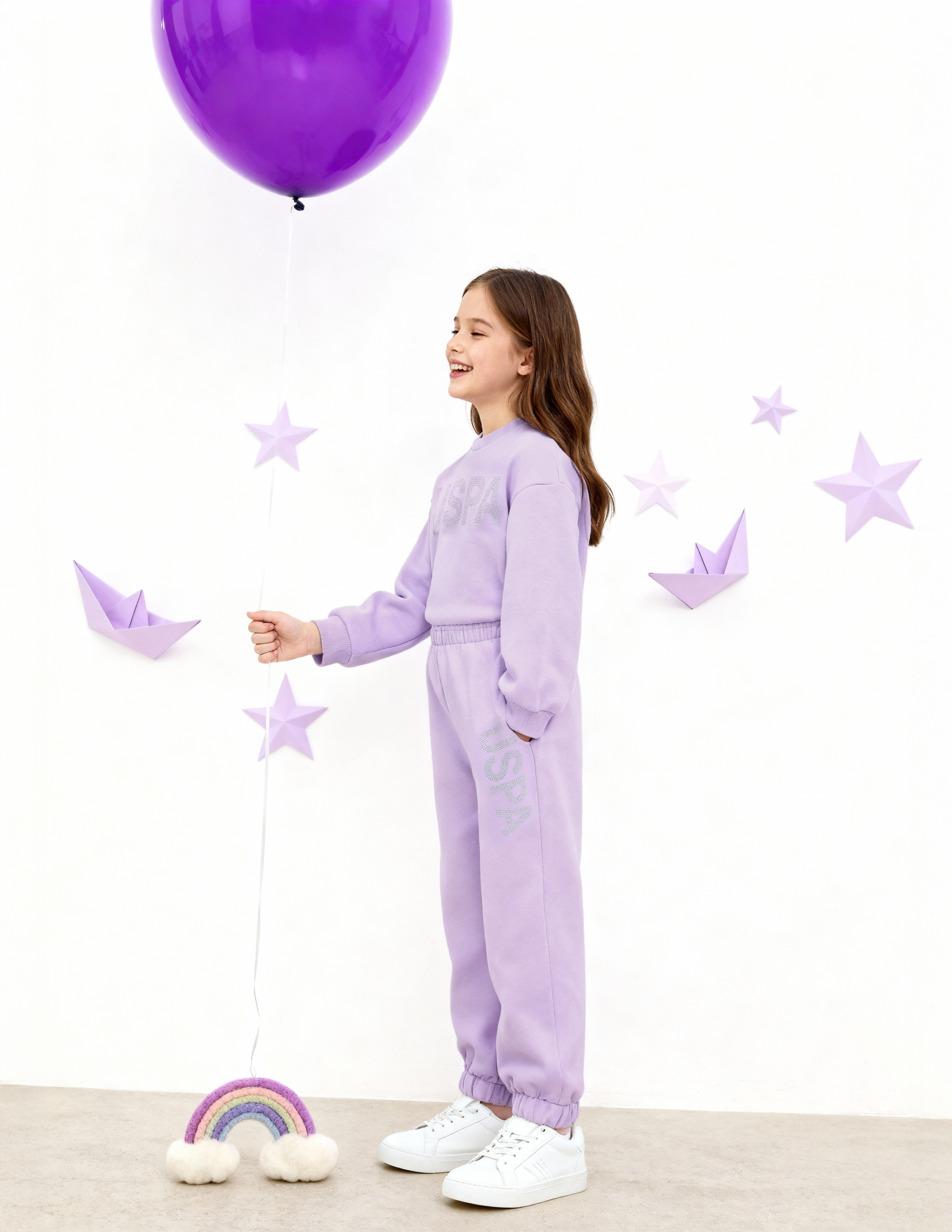 Girls Solid Regular Fit Joggers