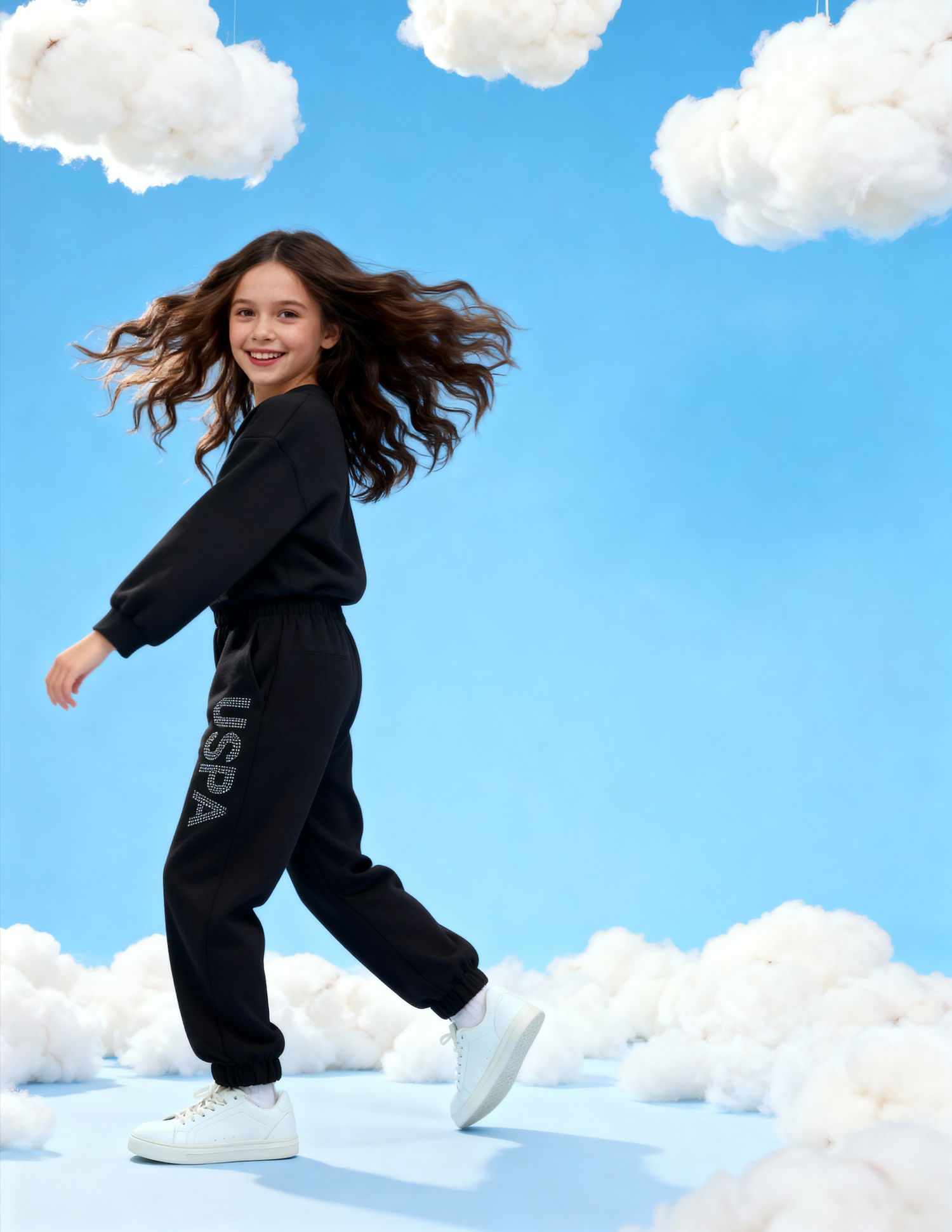 Girls Solid Regular Fit Joggers