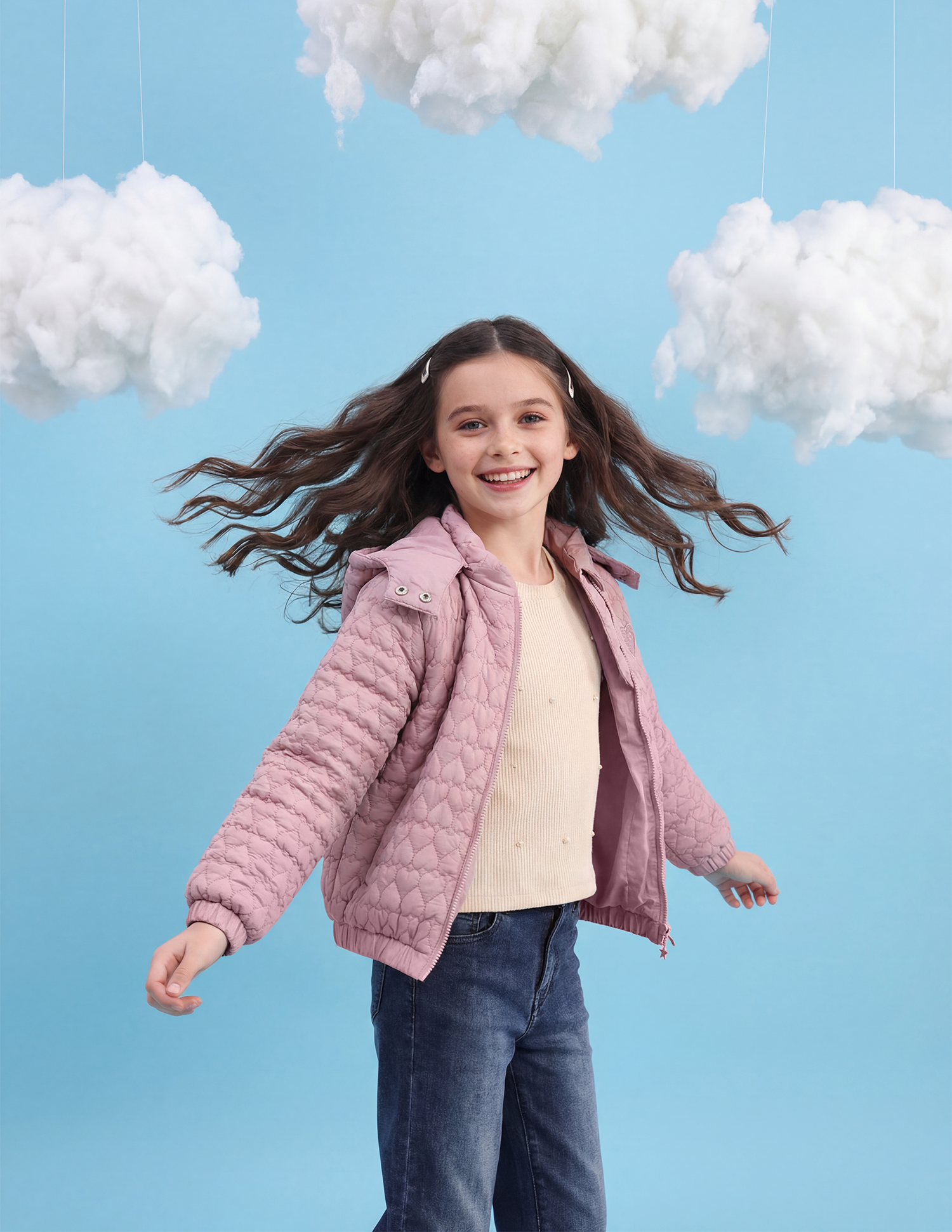 Heart Quilted Regular Fit Jacket