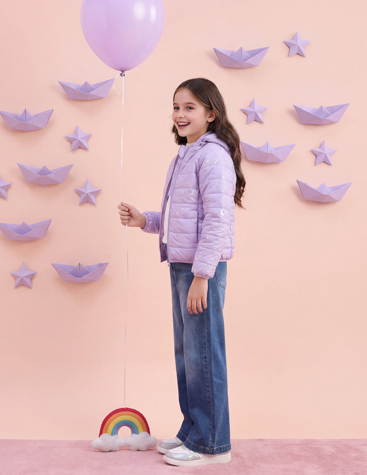 Graphic Printed Puffer Jacket