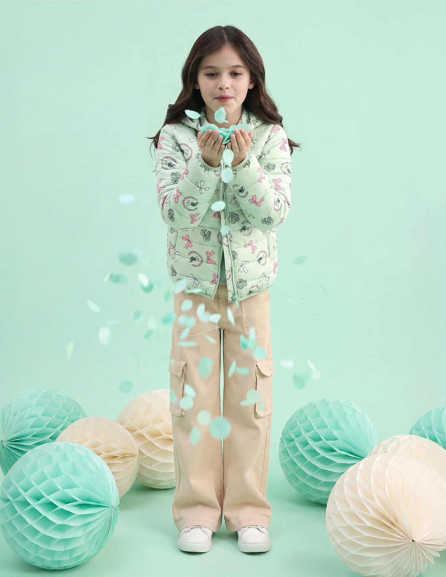 Graphic Printed Puffer Jacket