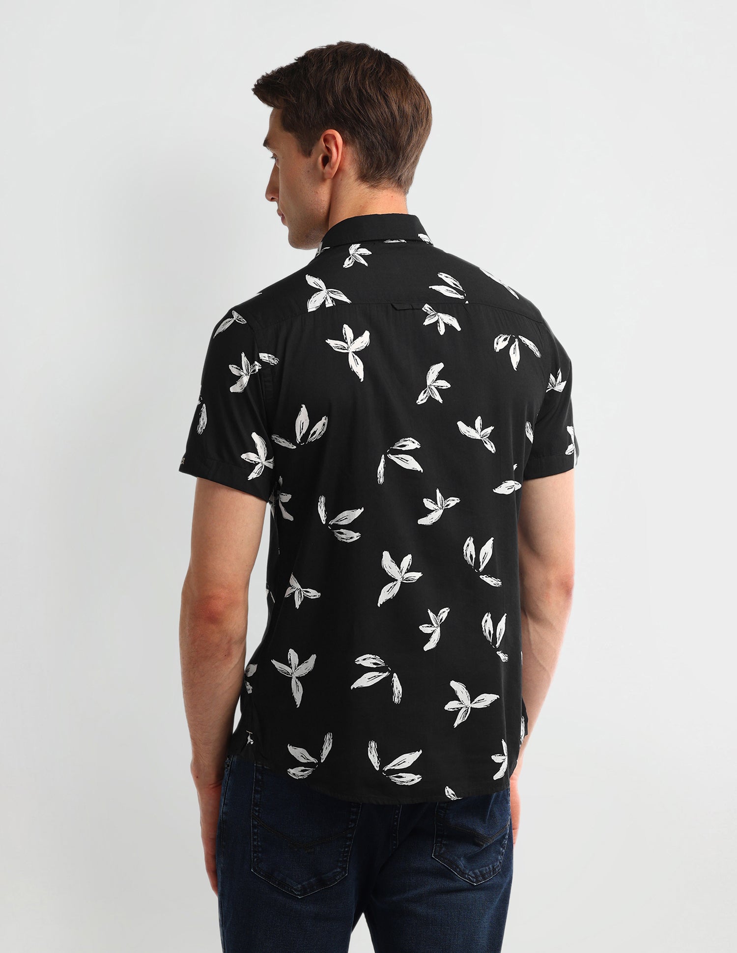 Floral Slim Fit Shirt Black - U.S. Polo Assn. India | Large