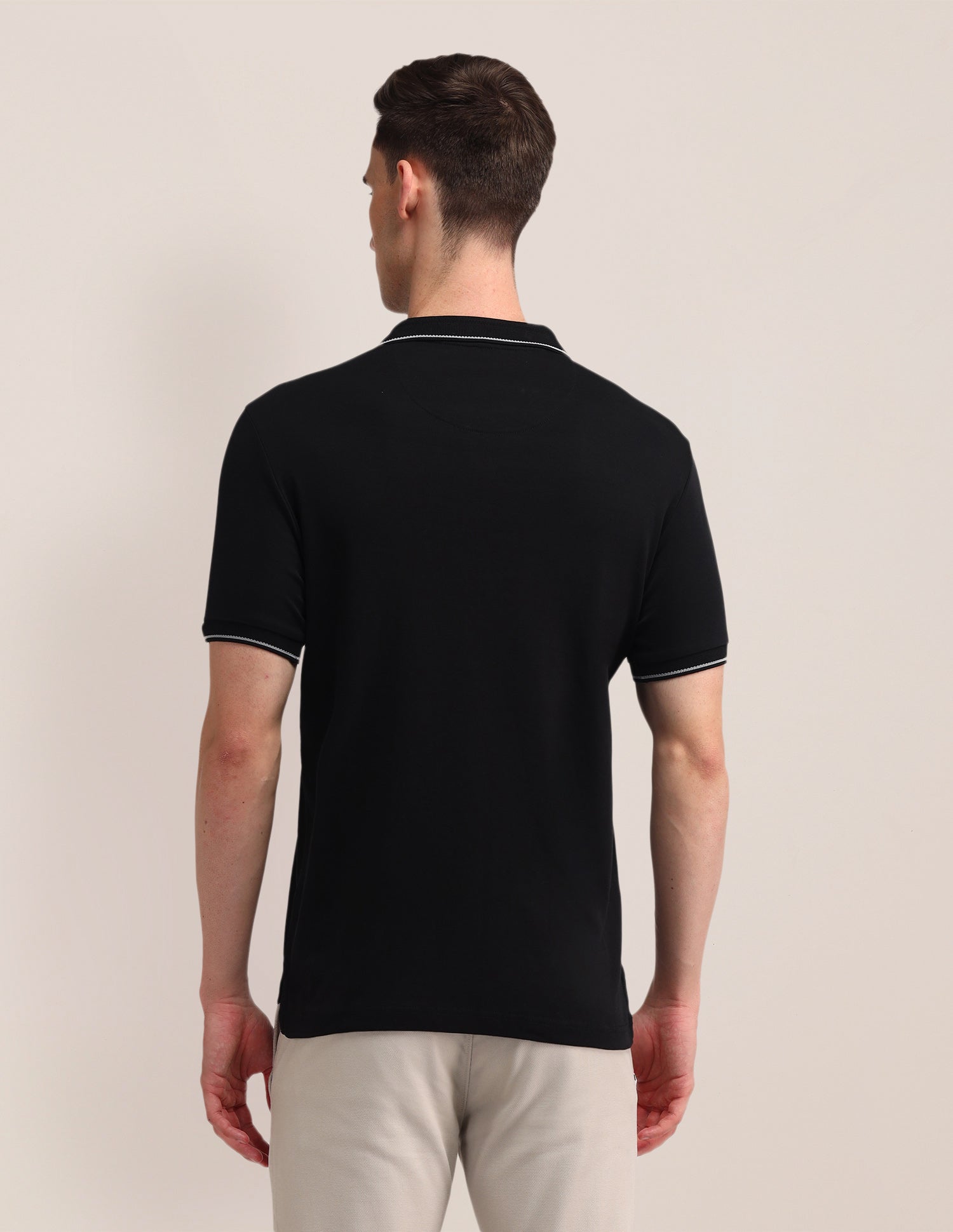 Solid Slim Fit Polo Shirt Black - U.S. POLO ASSN. | Large