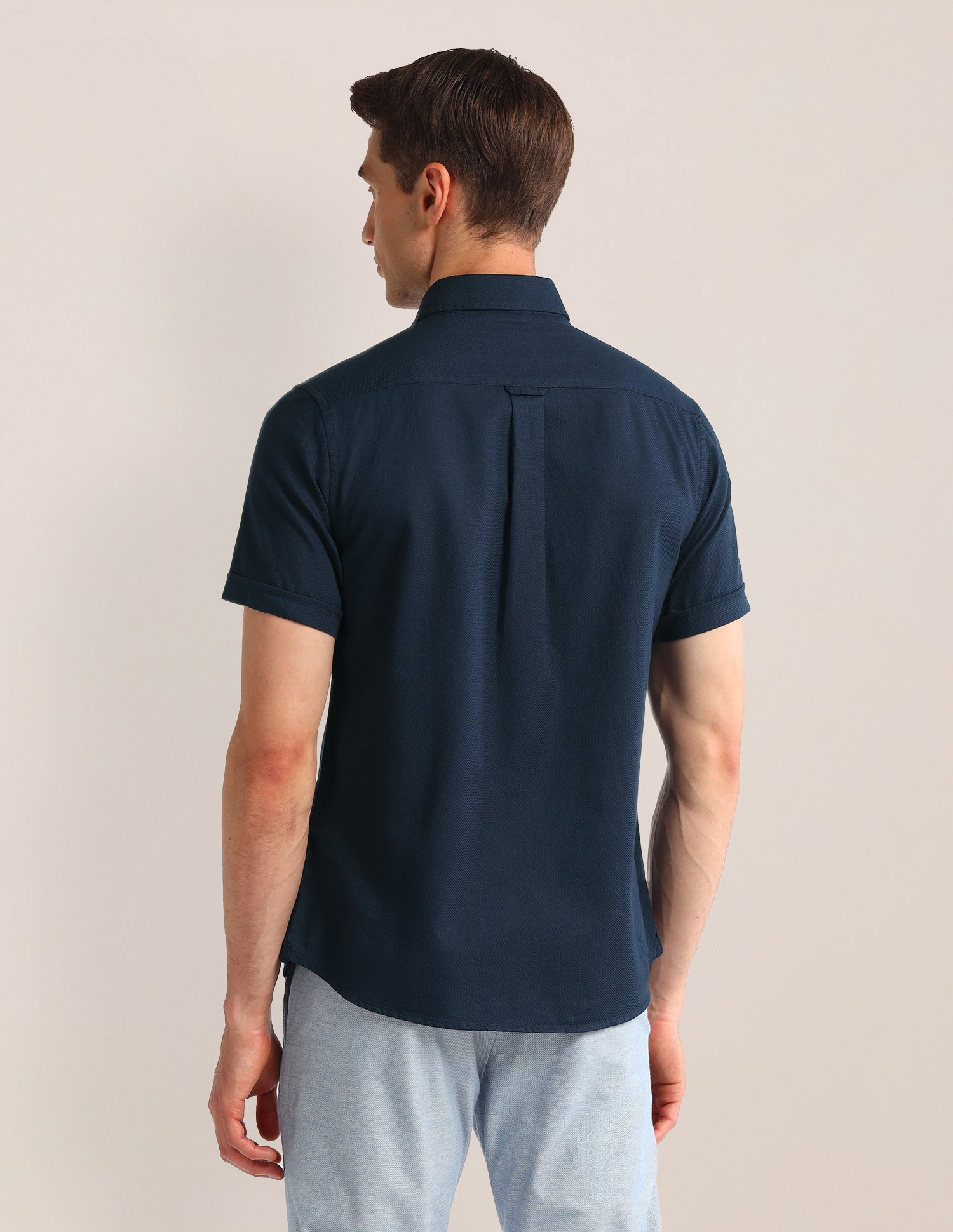 Solid Regular Fit Shirt Navy - U.S. POLO ASSN. | Large