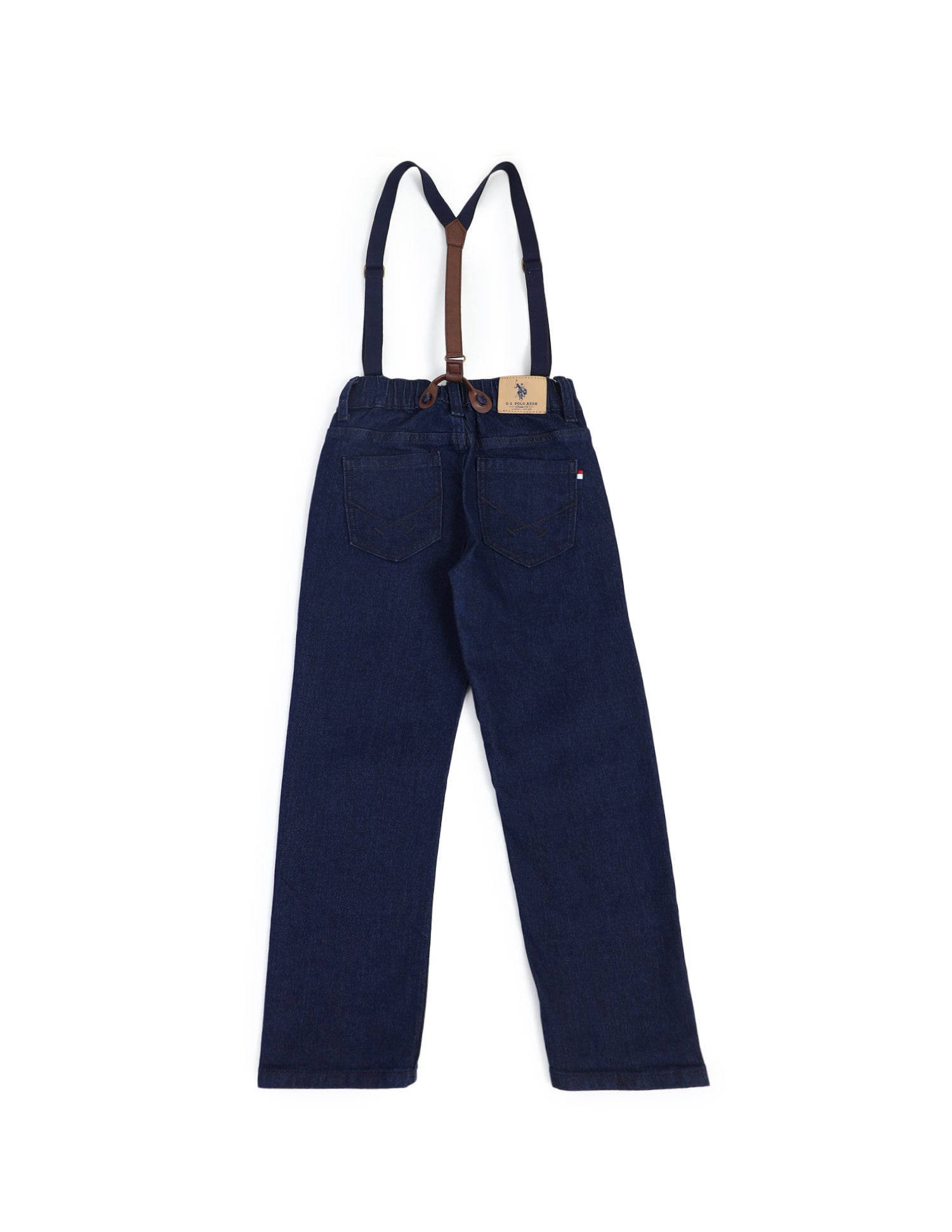 Boys Cotton Mid Rise Jeans Dark-Blue - U.S. POLO ASSN. | Large