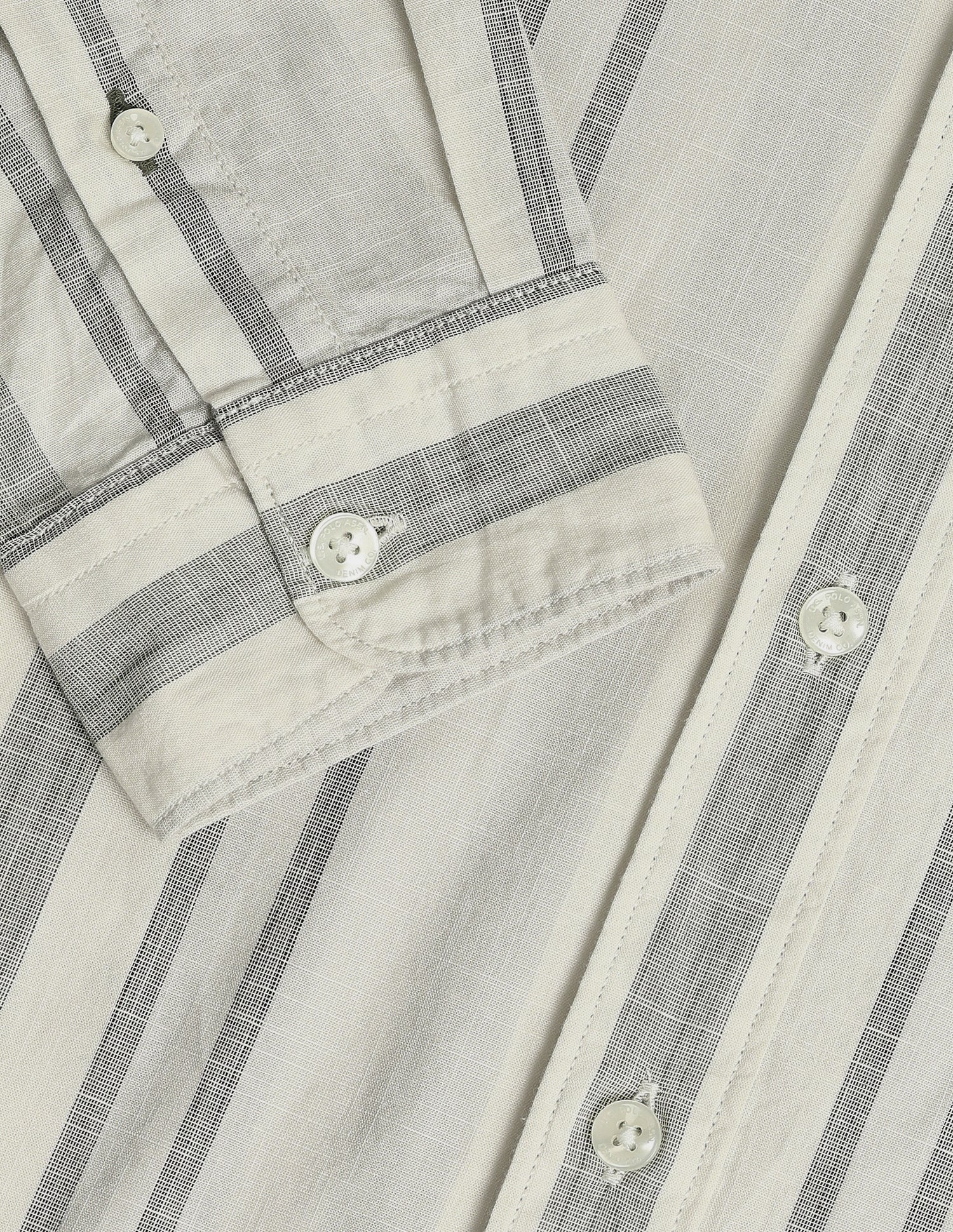 Vertical Striped Slim Fit Shirt Light Olive - U.S. POLO ASSN. | Large