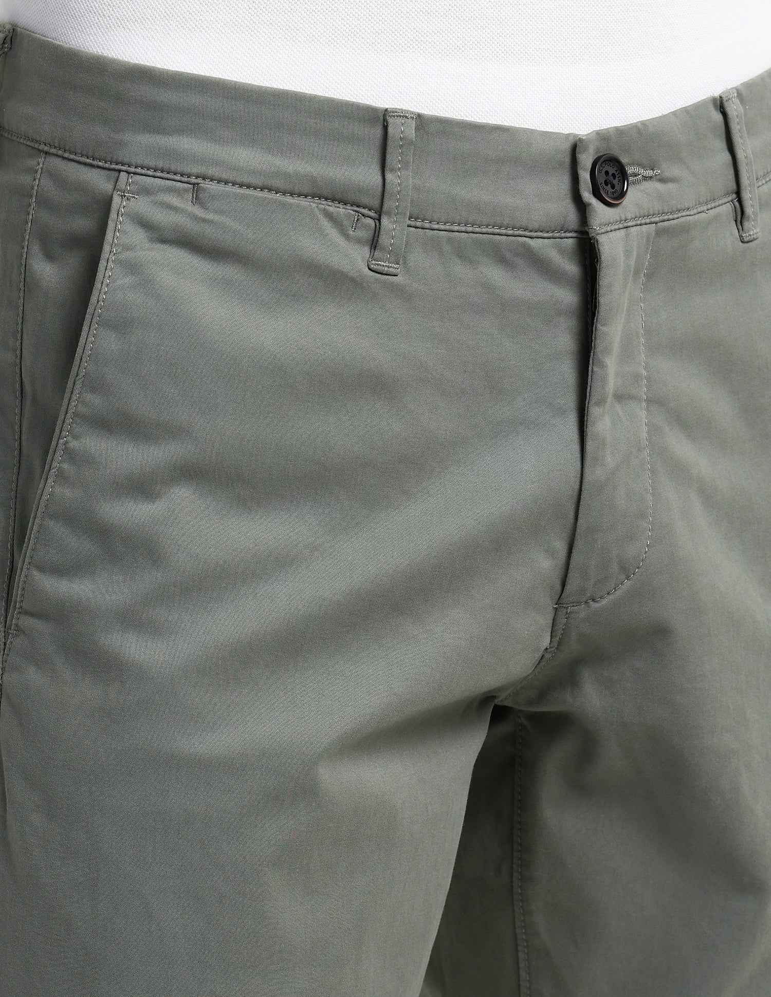 Denver Slim Fit Regular Trousers Grey - U.S. POLO ASSN. | Large