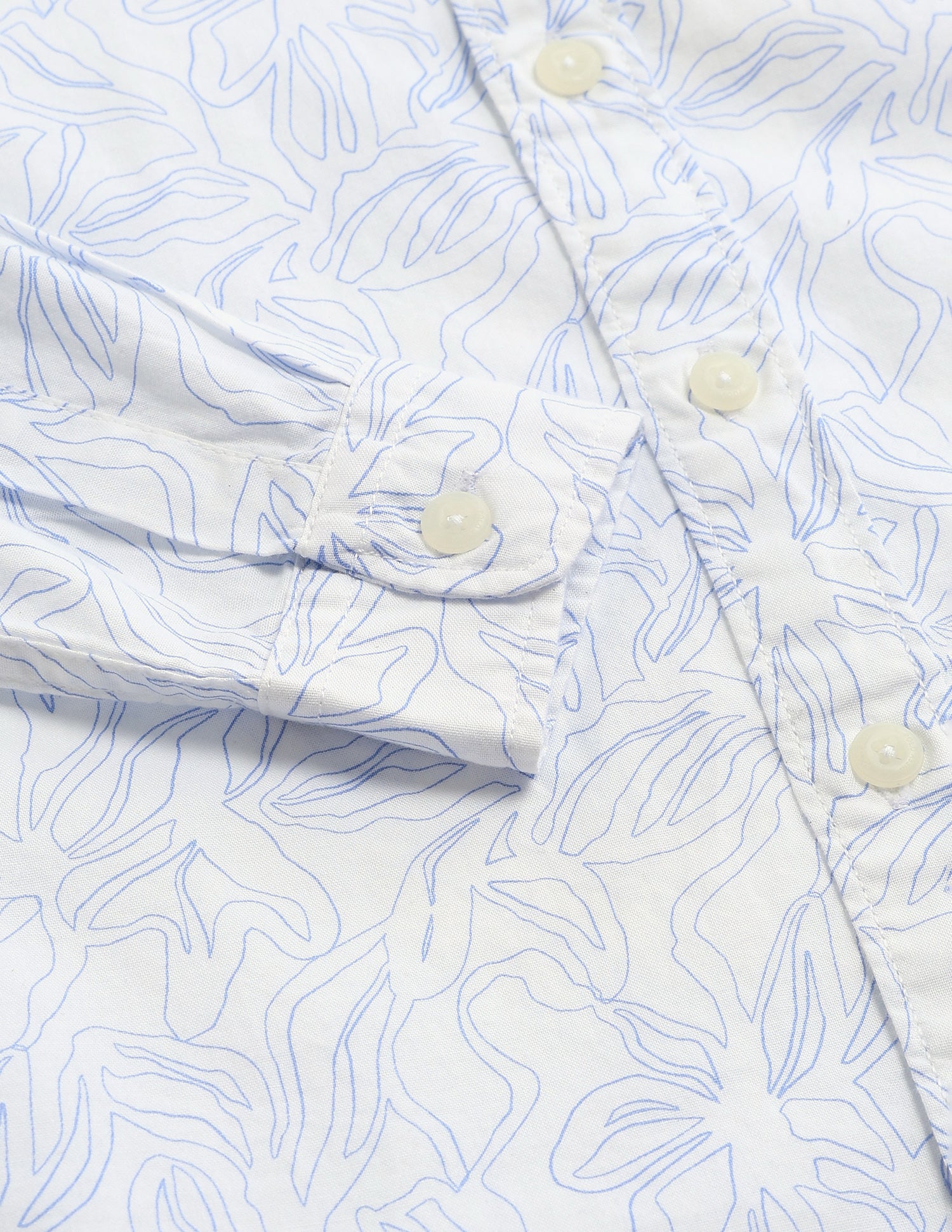 Boys Regular Fit Regular Weave Floral Shirt White - U.S. Polo Assn. India | Large