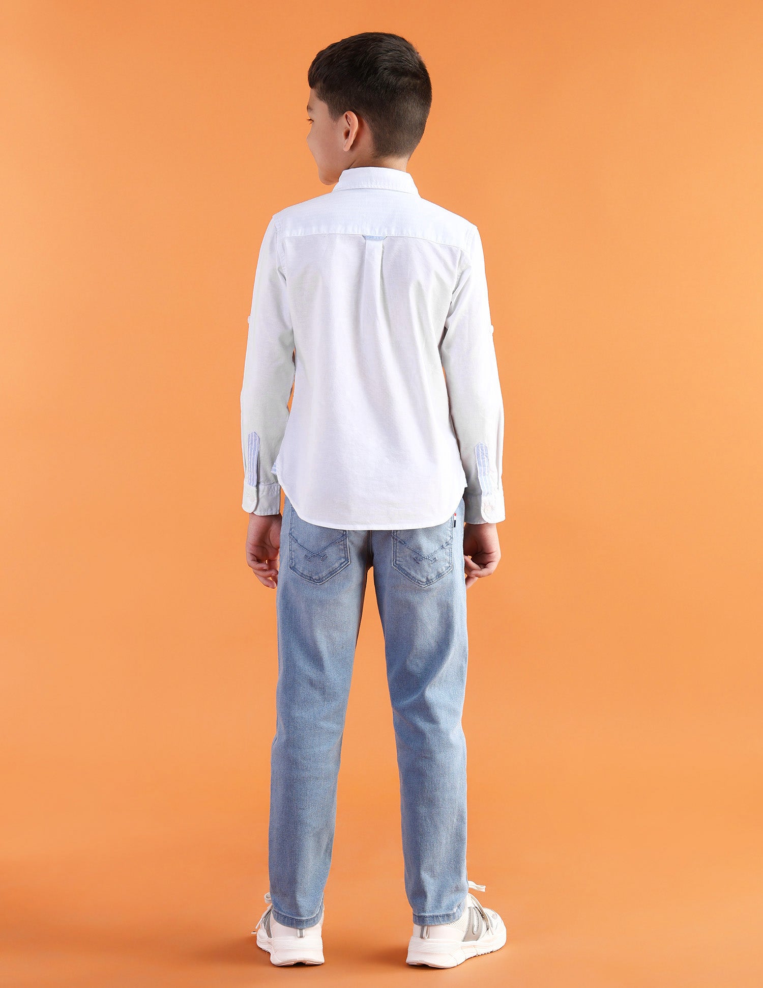 Boys Regular Fit Vertical StripedShirt White - U.S. POLO ASSN. | Large